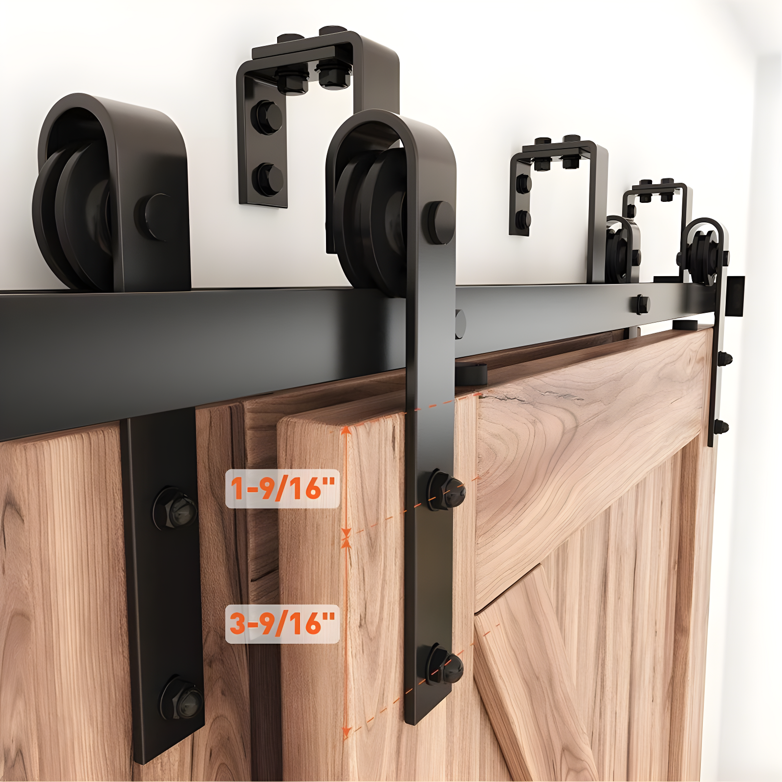 Lazio Sliding Standard Double Barn Door Hardware Kit
