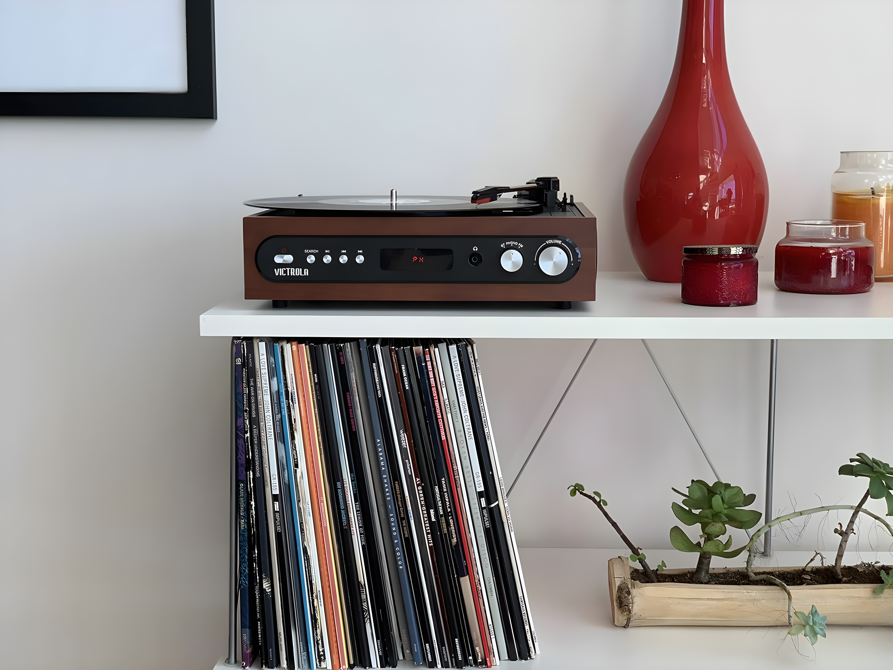 Victrola All-in-1 Bluetooth Record Player with Built in Speakers and 3-Speed Turntable