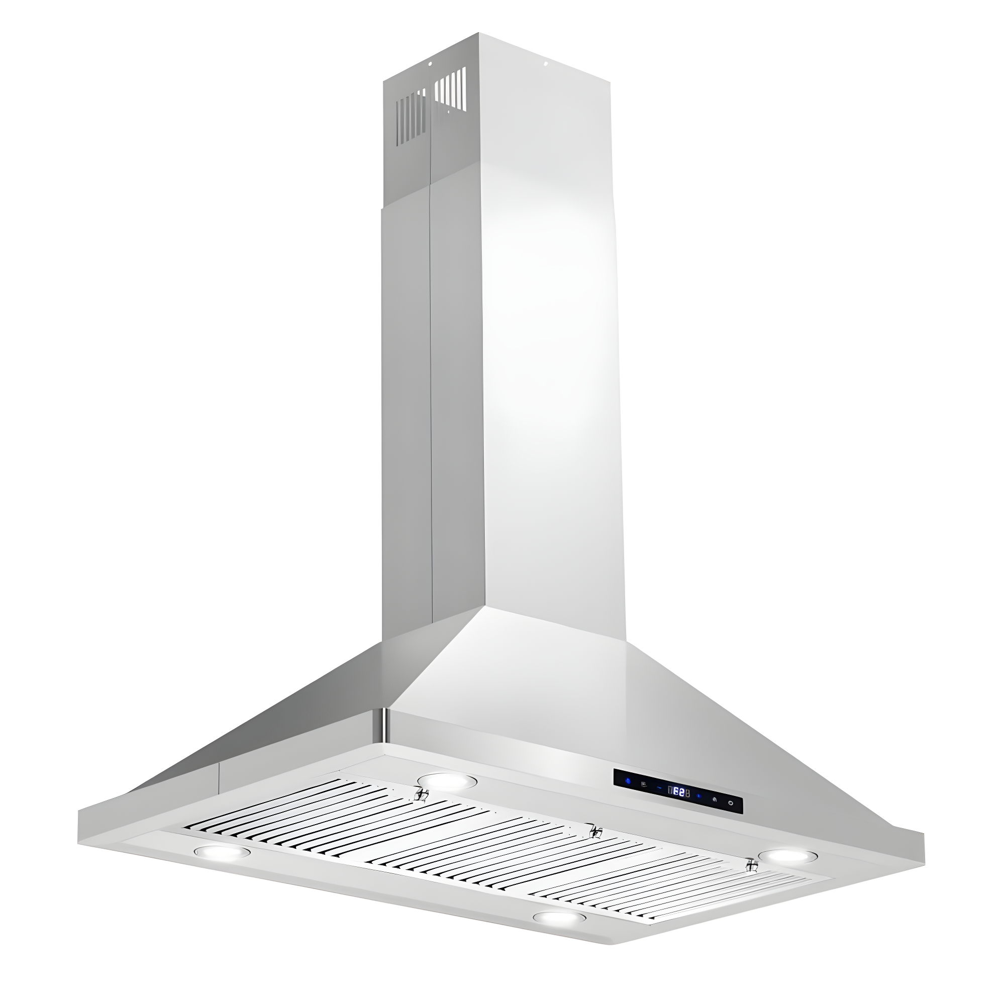 36 in. Lumin Collection Ducted Island Range Hood, Soft Touch Controls, LED Lights, Stainless Steel