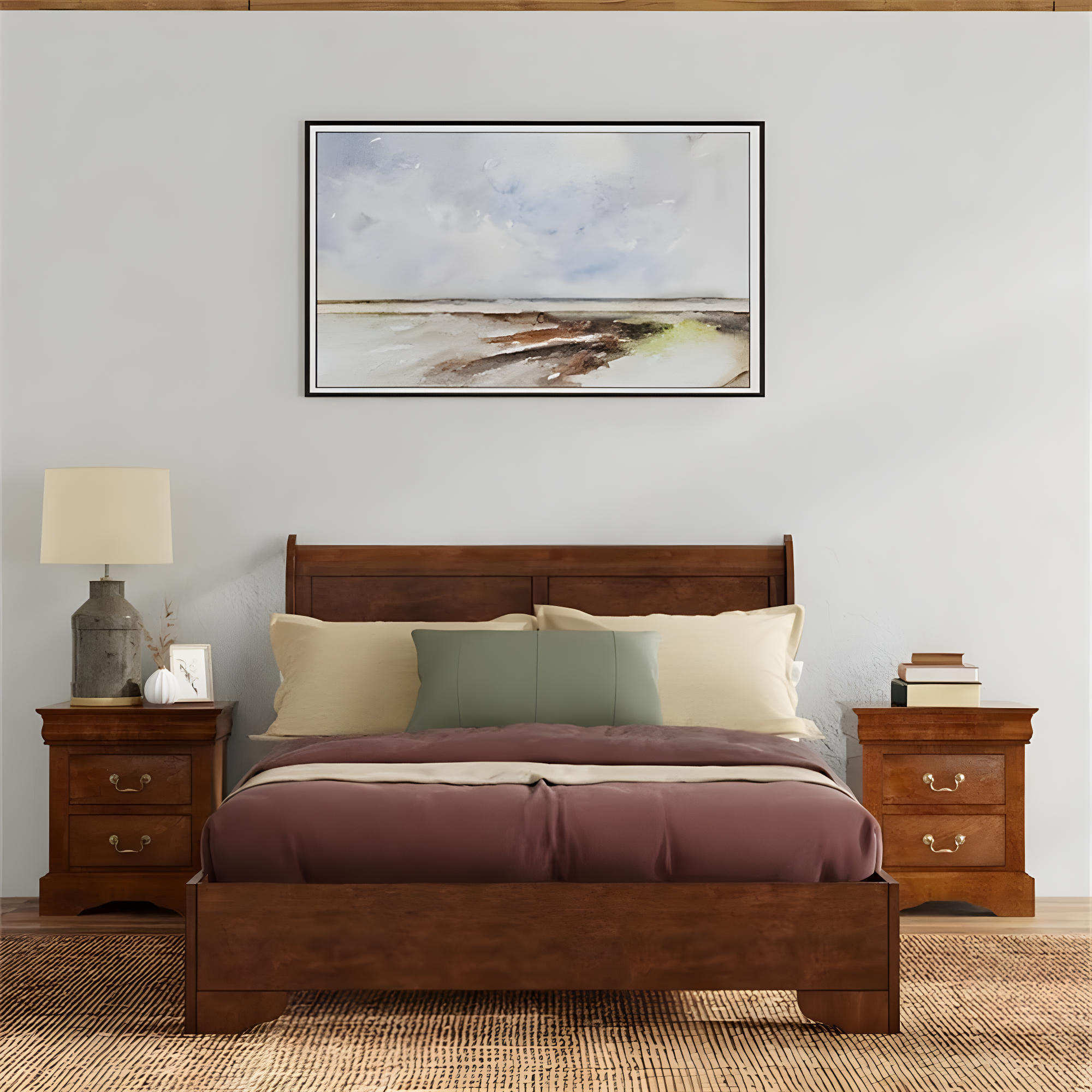 Alpine Furniture West Haven Sleigh Bed, Full