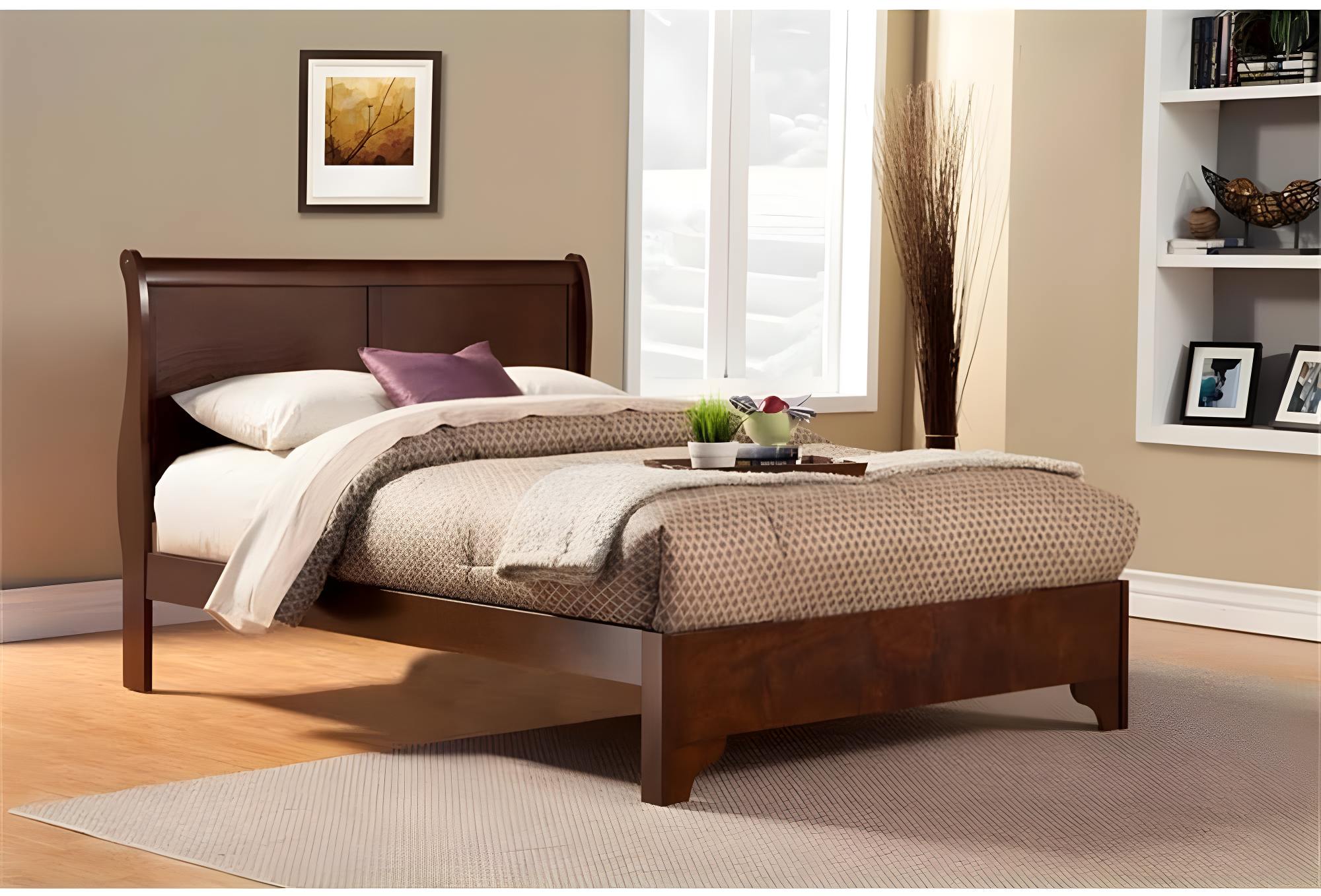 Alpine Furniture West Haven Sleigh Bed, Full
