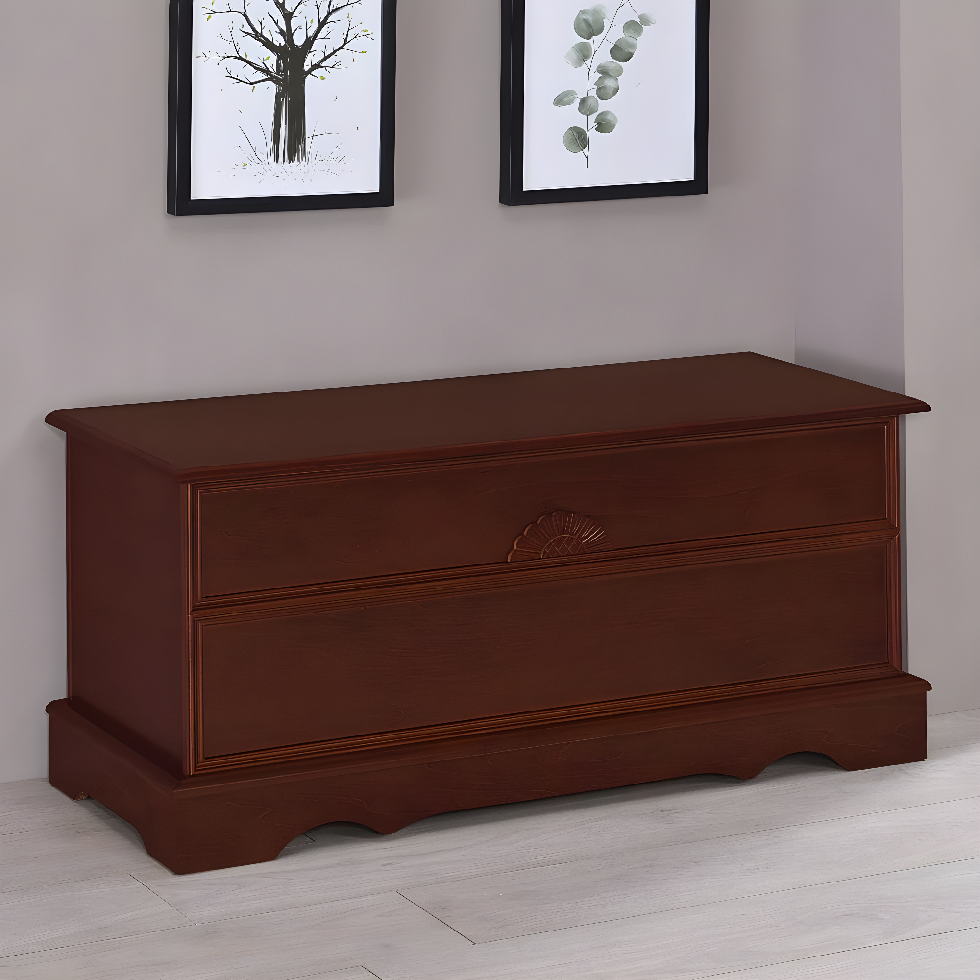 Coaster Paula Traditional Rectangular Wood Cedar Chest Warm Brown