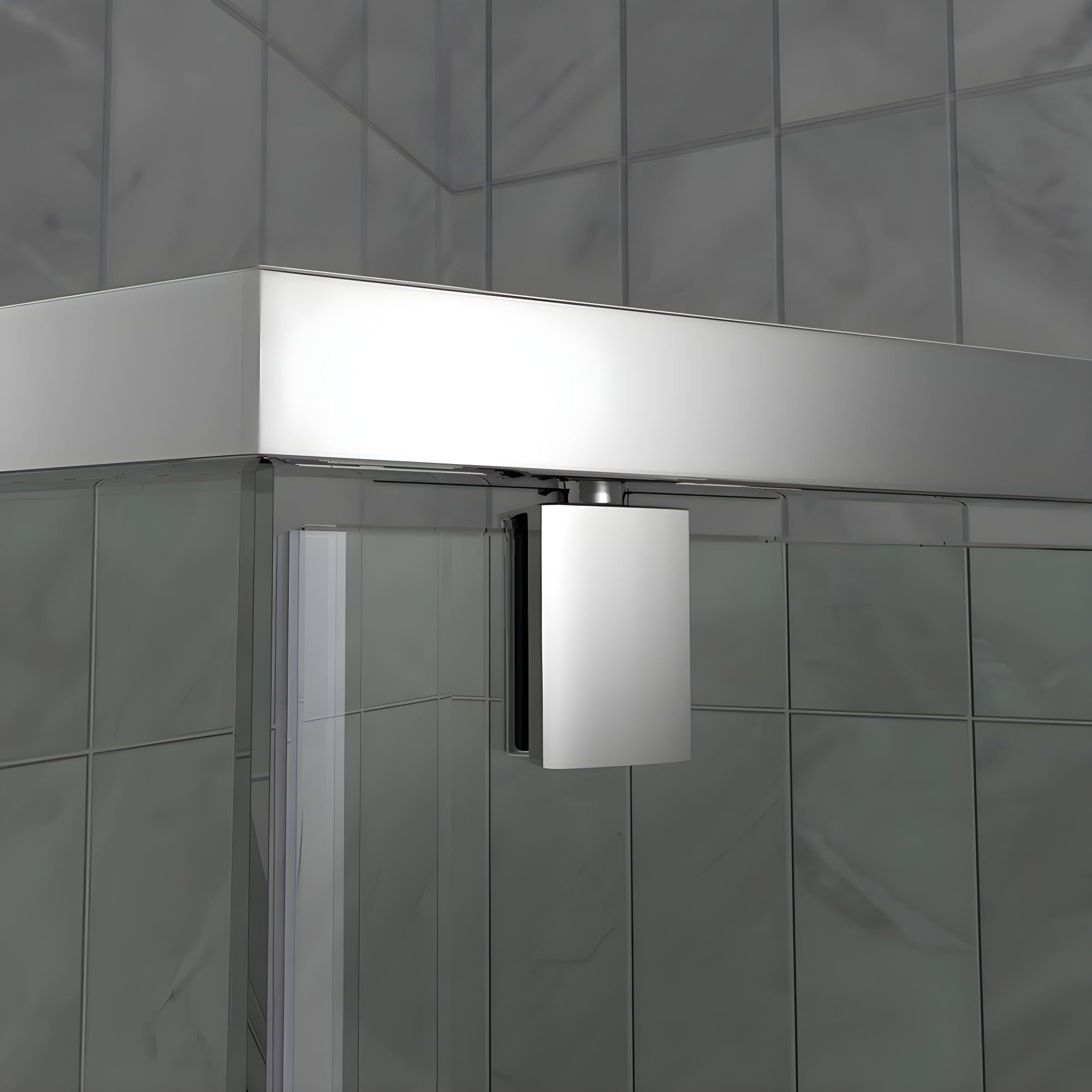 Prism 40" W x 40" D x 74.75" H Frameless Neo-Angle Reversible Shower Kit with Towel Bar and Base Included