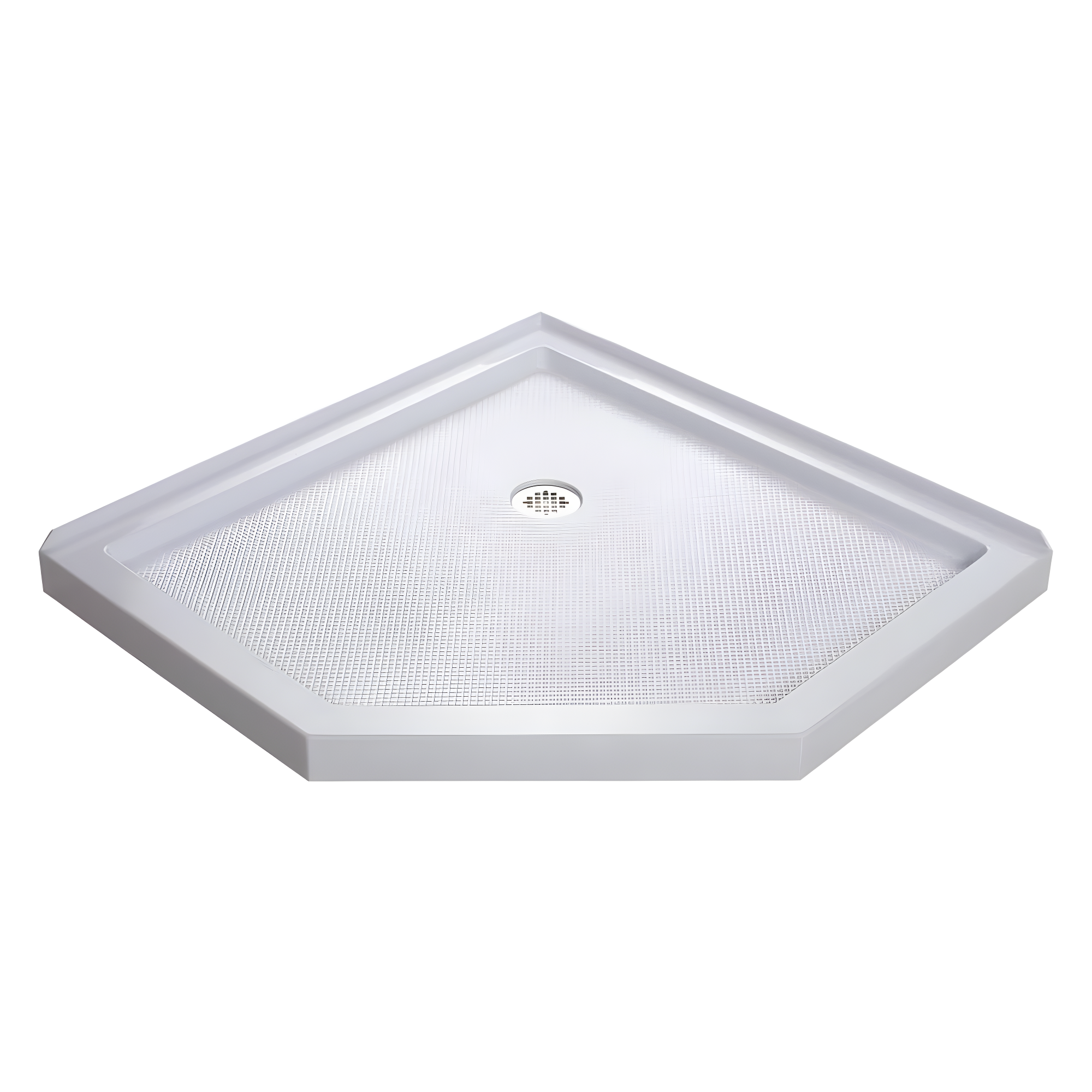 Prism 40" W x 40" D x 74.75" H Frameless Neo-Angle Reversible Shower Kit with Towel Bar and Base Included