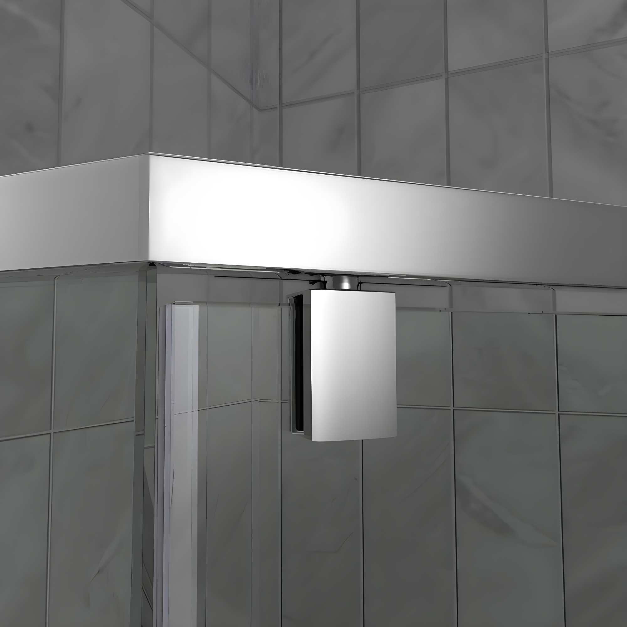 Prism 40" W x 40" D x 74.75" H Frameless Neo-Angle Reversible Shower Kit with Towel Bar and Base Included