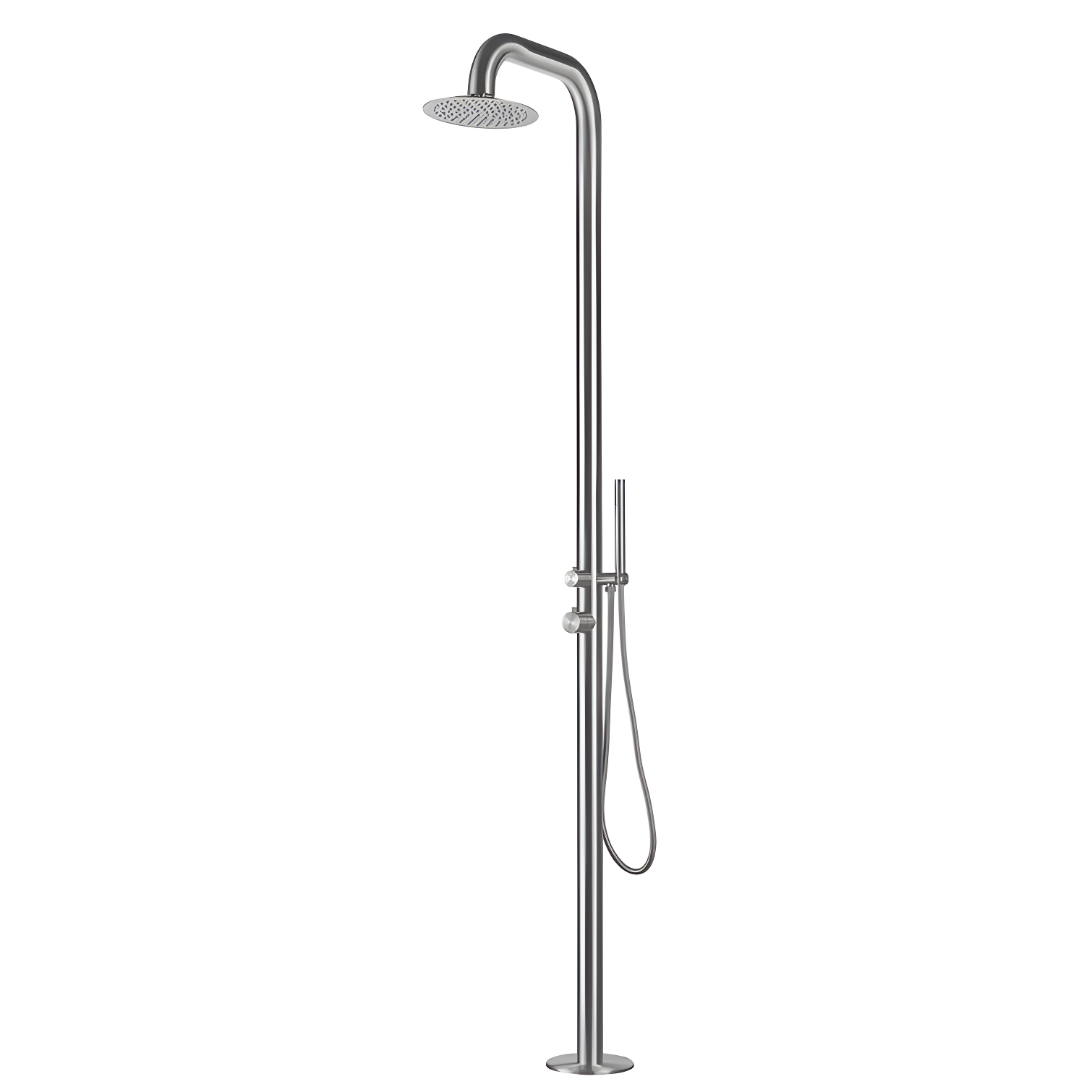 Stainless Steel Free Standing Outdoor Shower