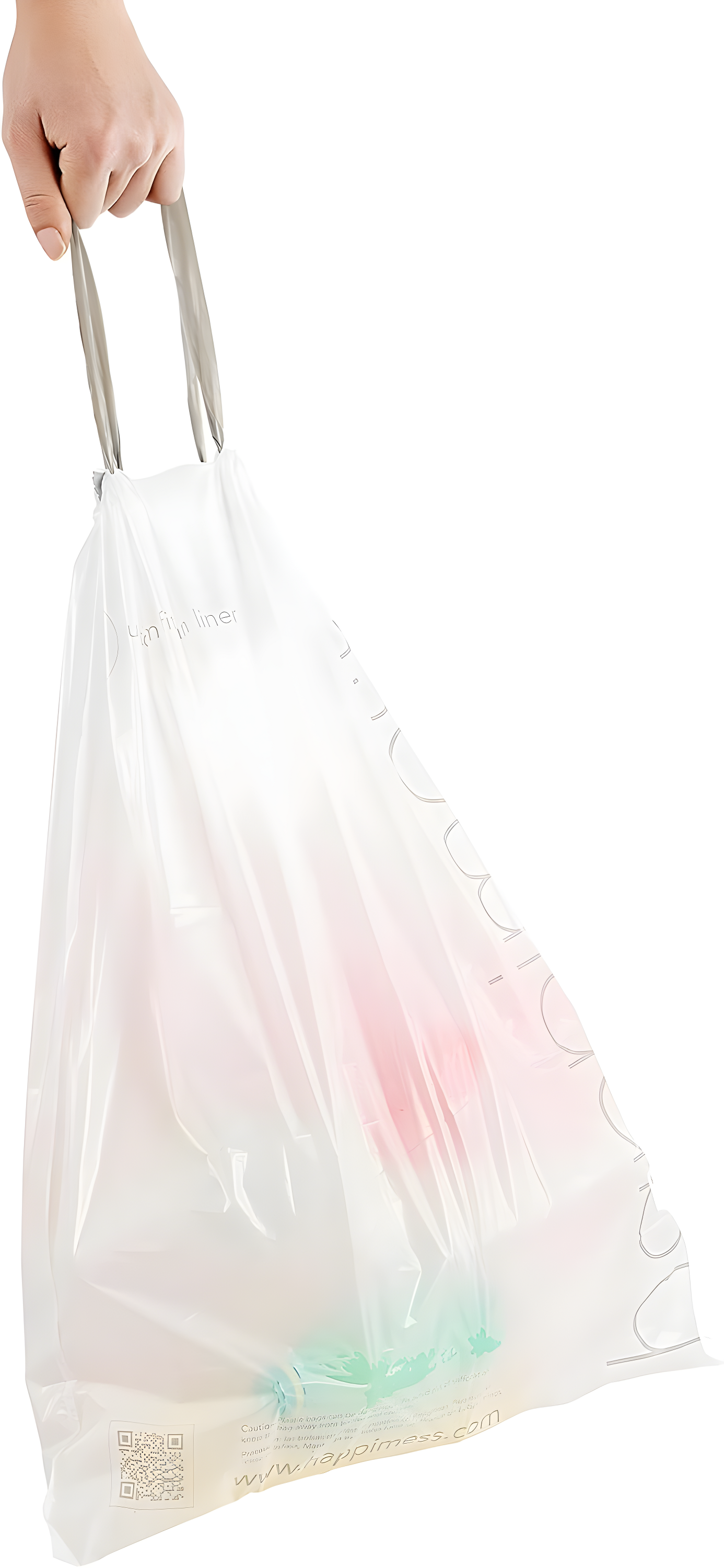 7.9 Gallon Drawstring Trash Can Liner, White (60-Count, 3-Packs of 20 Liners) -happimess
