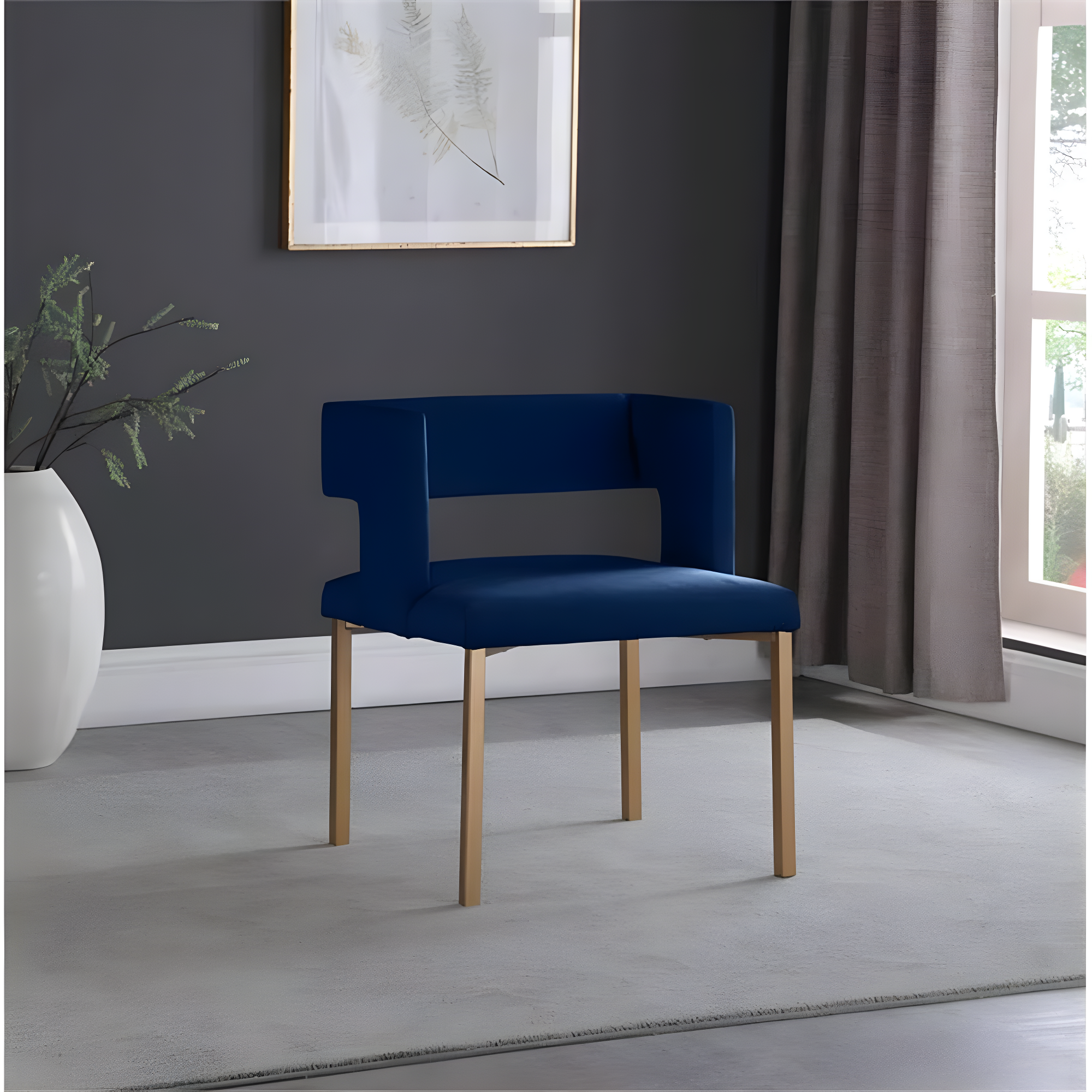 Inga 19'' H Velvet Upholstered Side Chair