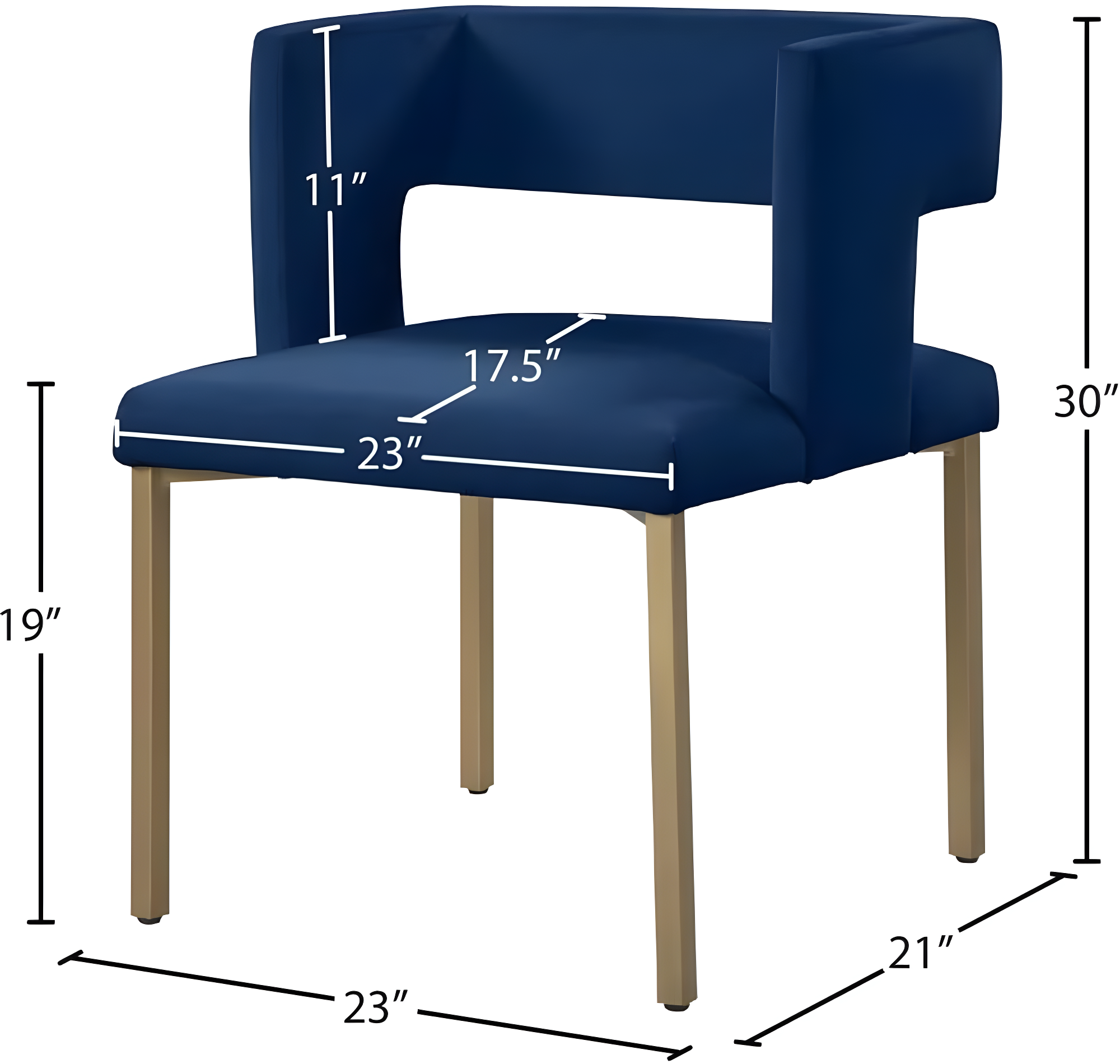 Inga 19'' H Velvet Upholstered Side Chair