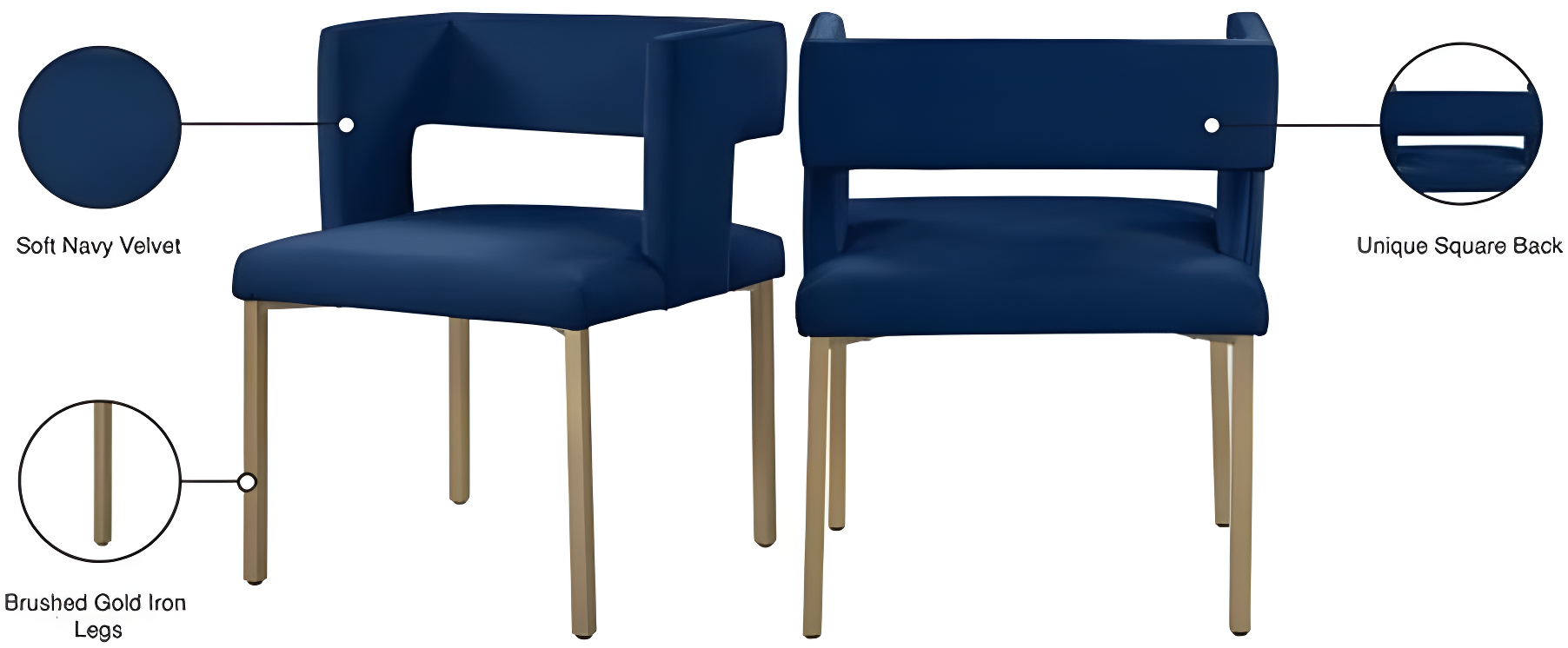Inga 19'' H Velvet Upholstered Side Chair