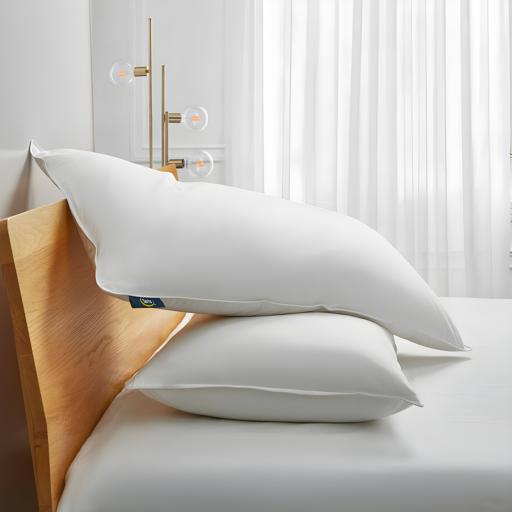 Serta 233 Thread Medium Down Blend Bed Pillow
