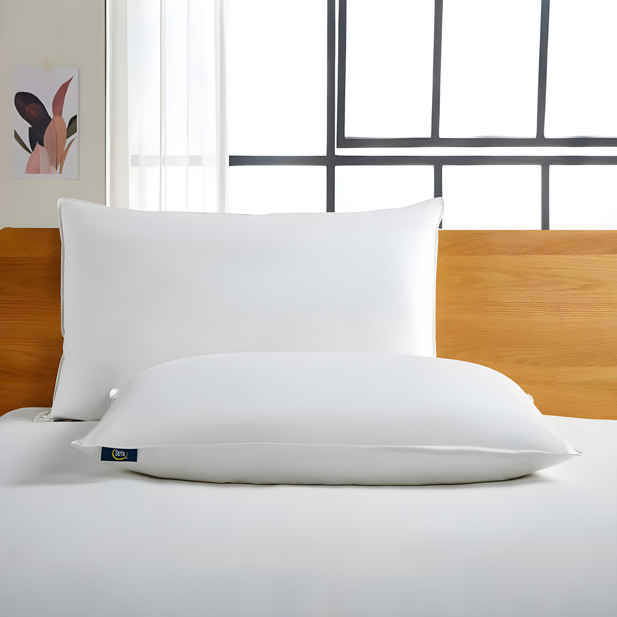 Serta 233 Thread Medium Down Blend Bed Pillow