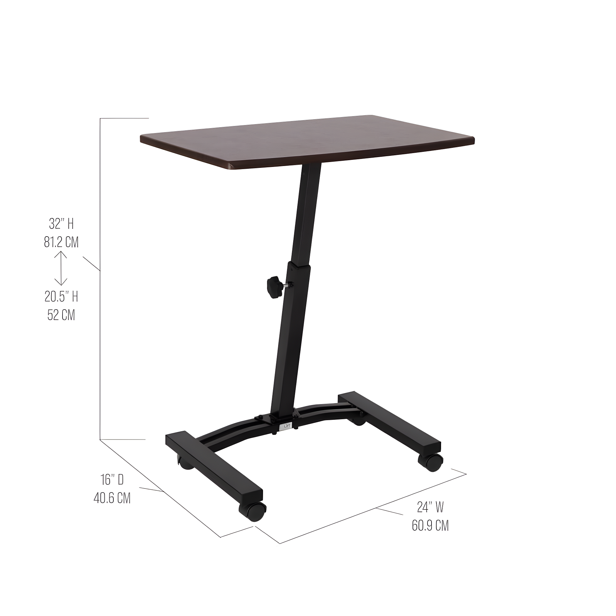 Seville Classics AIRLIFT® 24'' W Rolling Desk or Stand with Wheels & Reviews | Wayfair