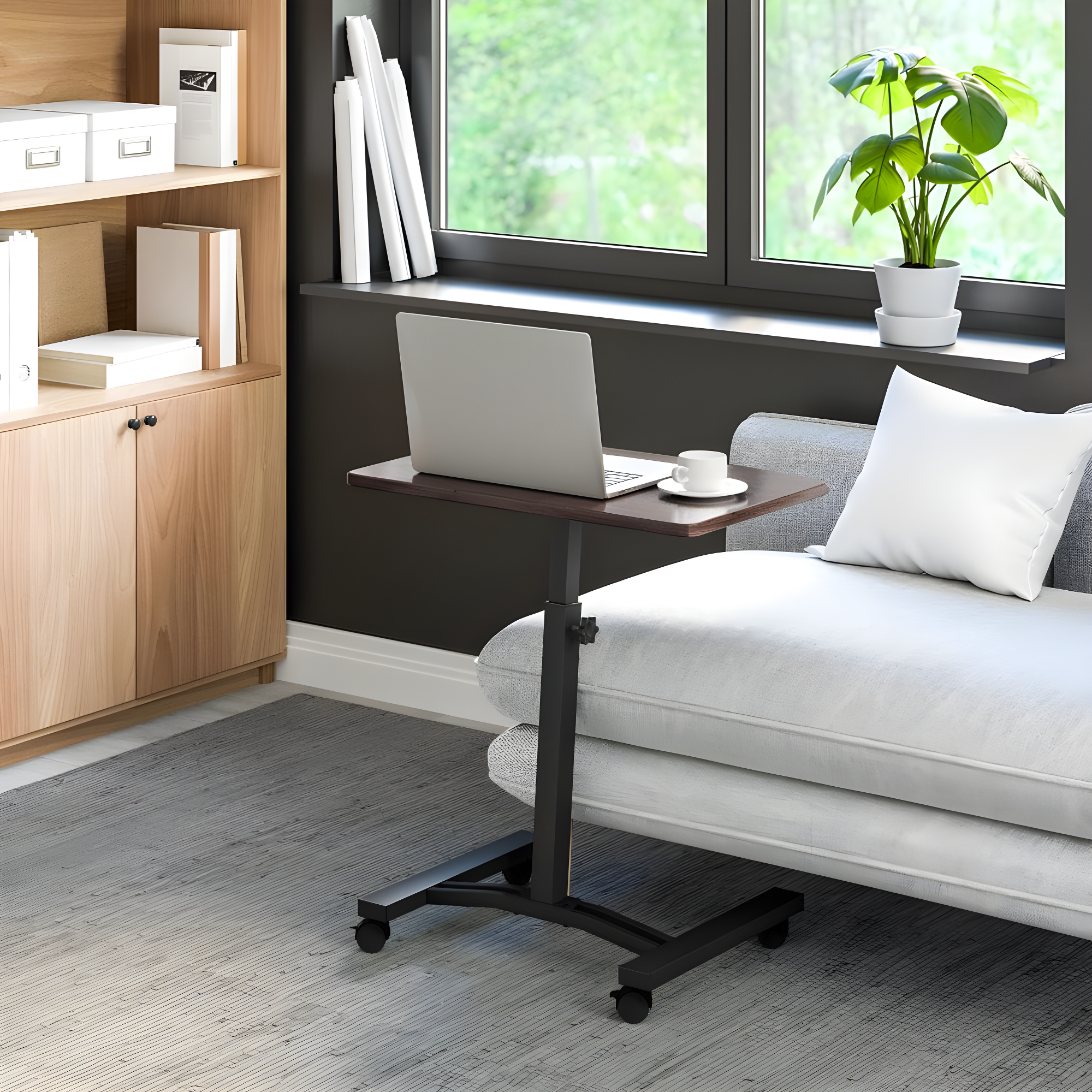 Seville Classics AIRLIFT® 24'' W Rolling Desk or Stand with Wheels & Reviews | Wayfair
