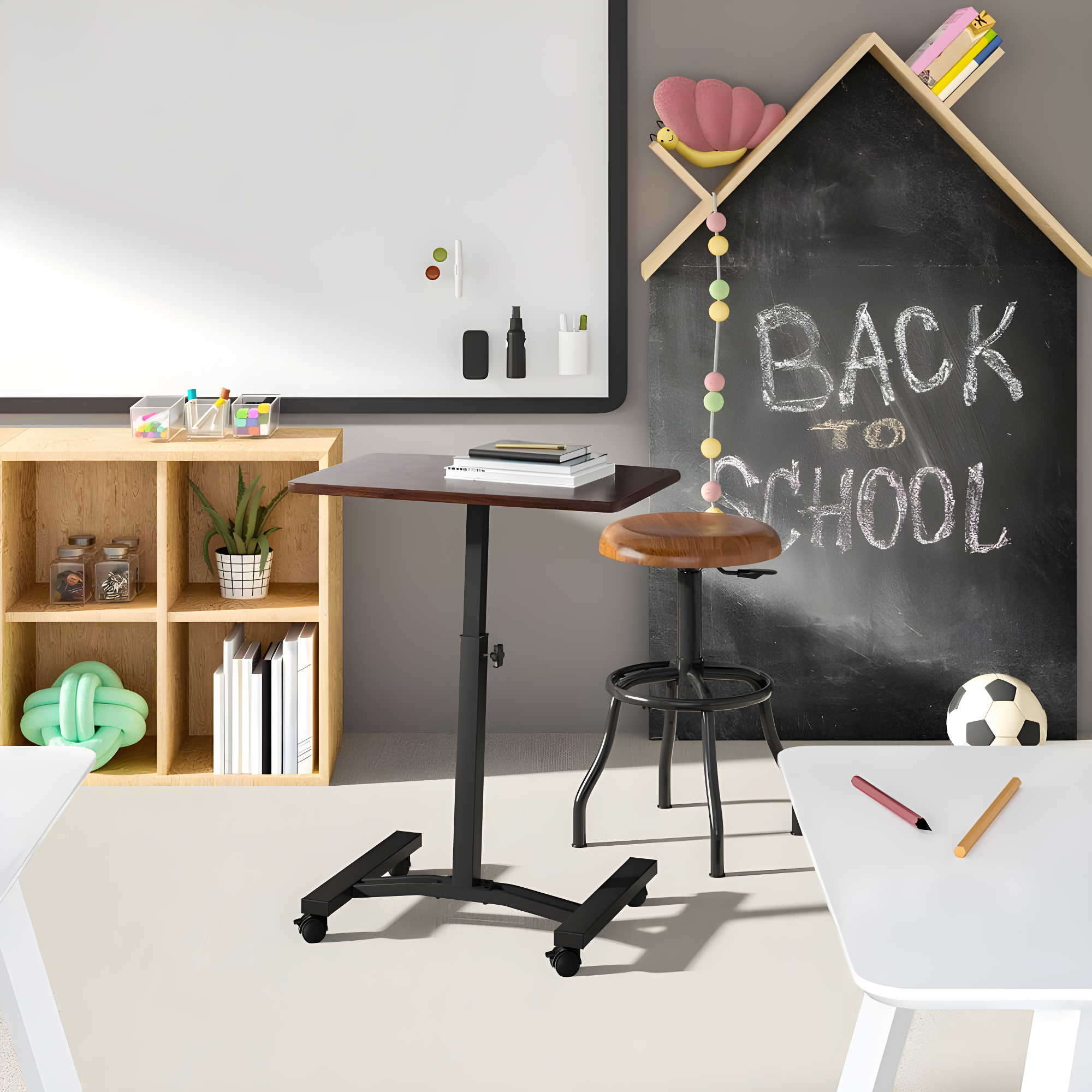 Seville Classics AIRLIFT® 24'' W Rolling Desk or Stand with Wheels & Reviews | Wayfair