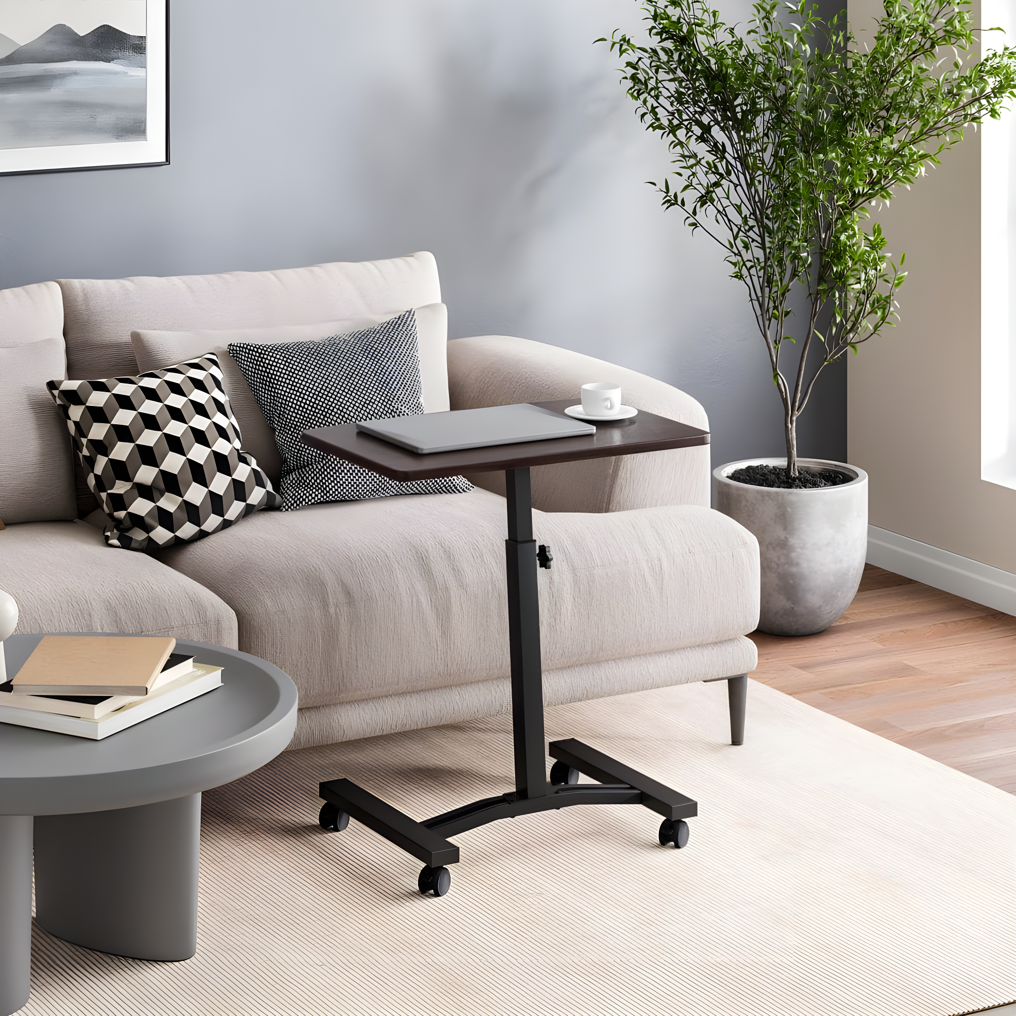 Seville Classics AIRLIFT® 24'' W Rolling Desk or Stand with Wheels & Reviews | Wayfair