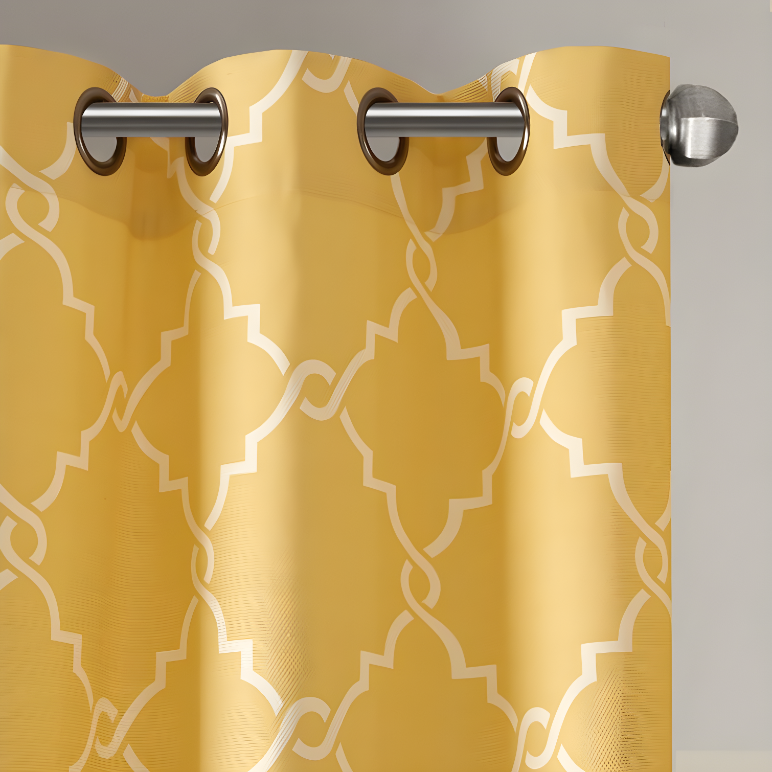 Madison Park Fretwork Print Grommet Top Single Window Curtain Panel