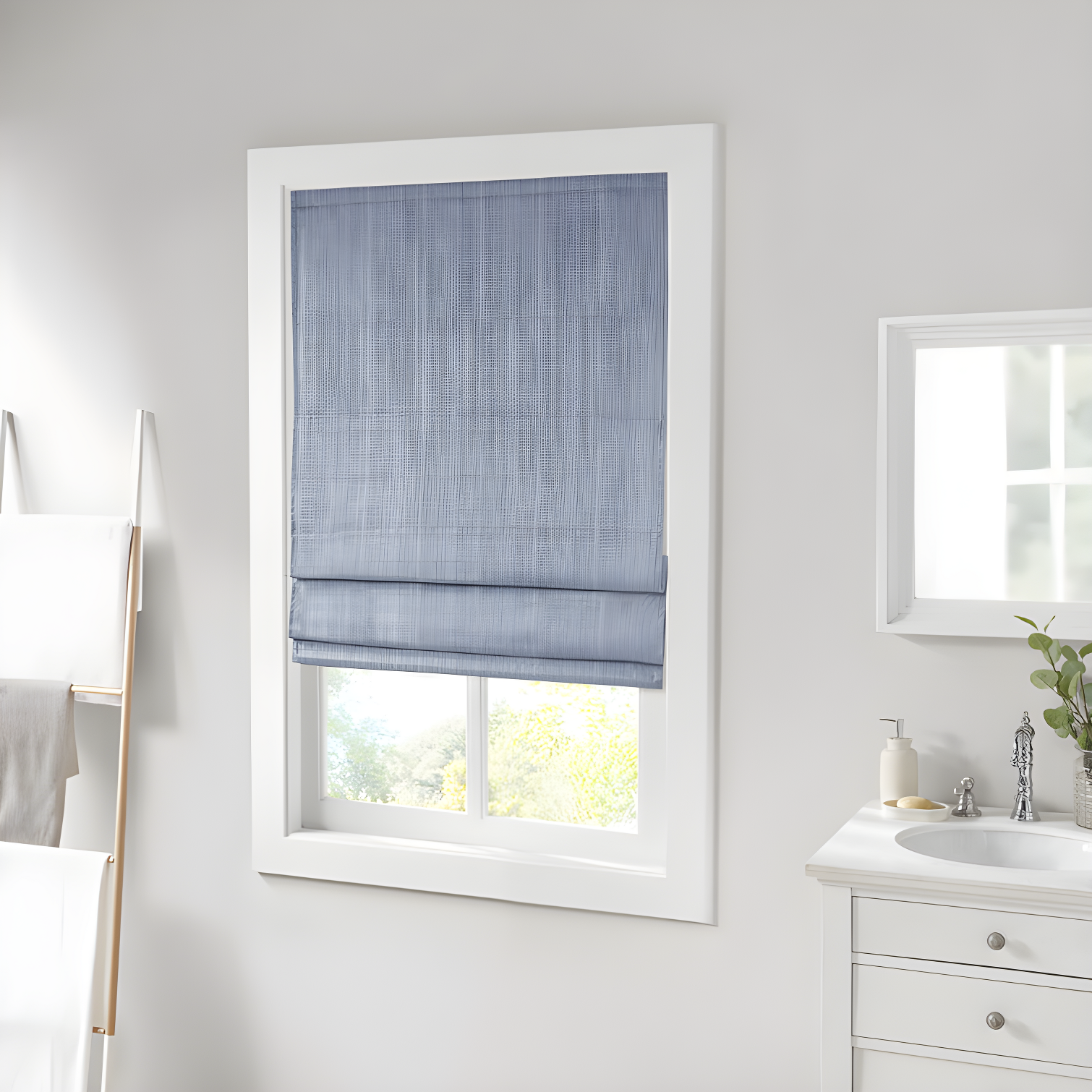 Galen Basketweave Cordless Room Darkening Single Roman Shade