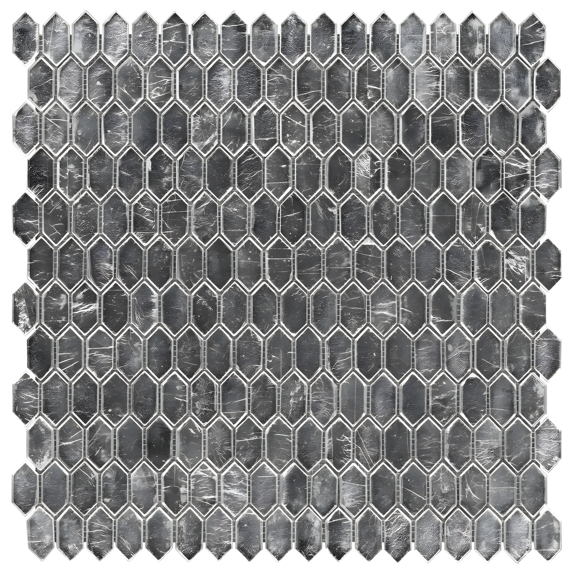 Whisper 11.61" x 11.73" Polished Mini Picket Glass Mosaic Wall Tile (0.94 Sq. Ft. / each)