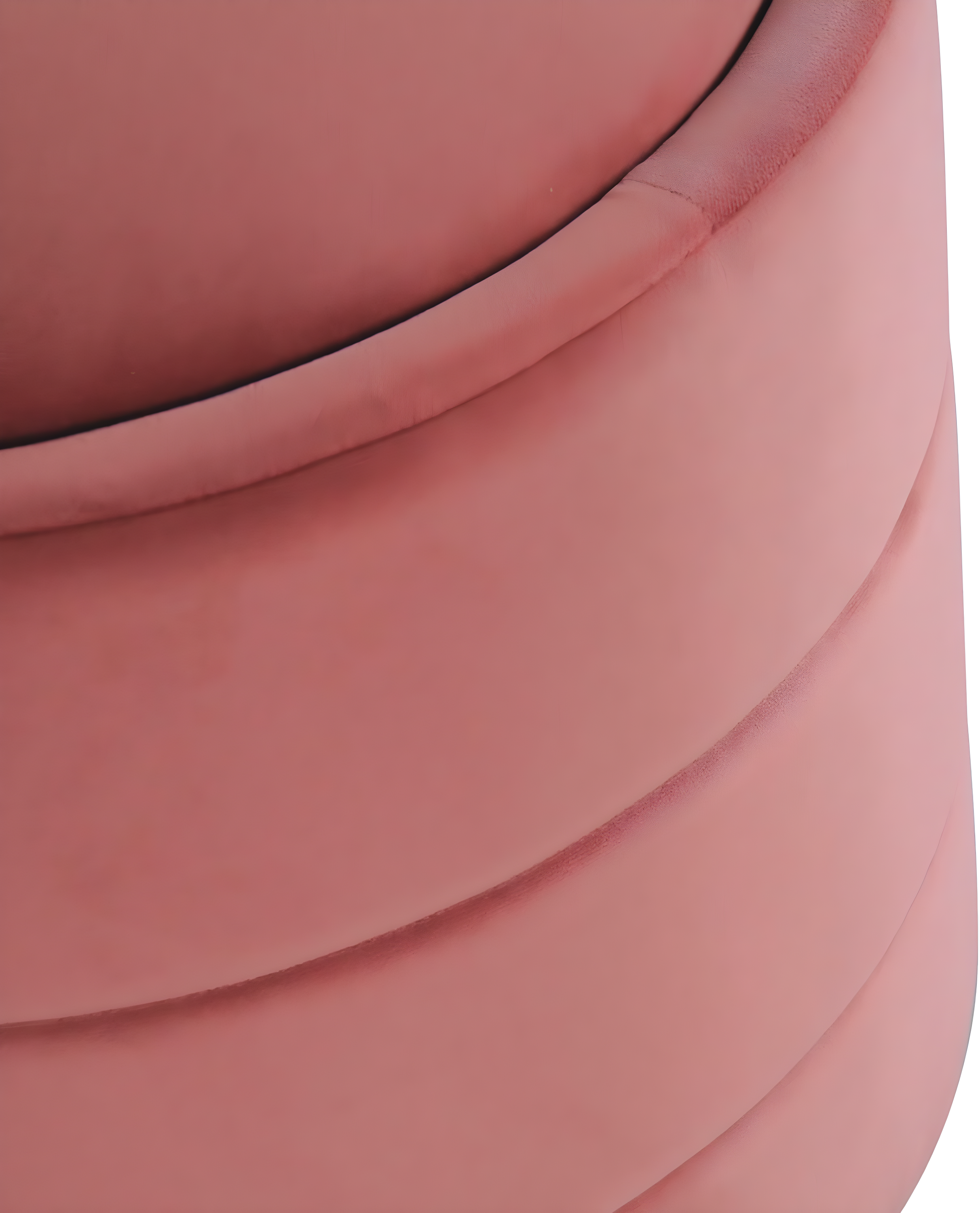 Storage Round Ottoman Blush Velvet - HomePop
