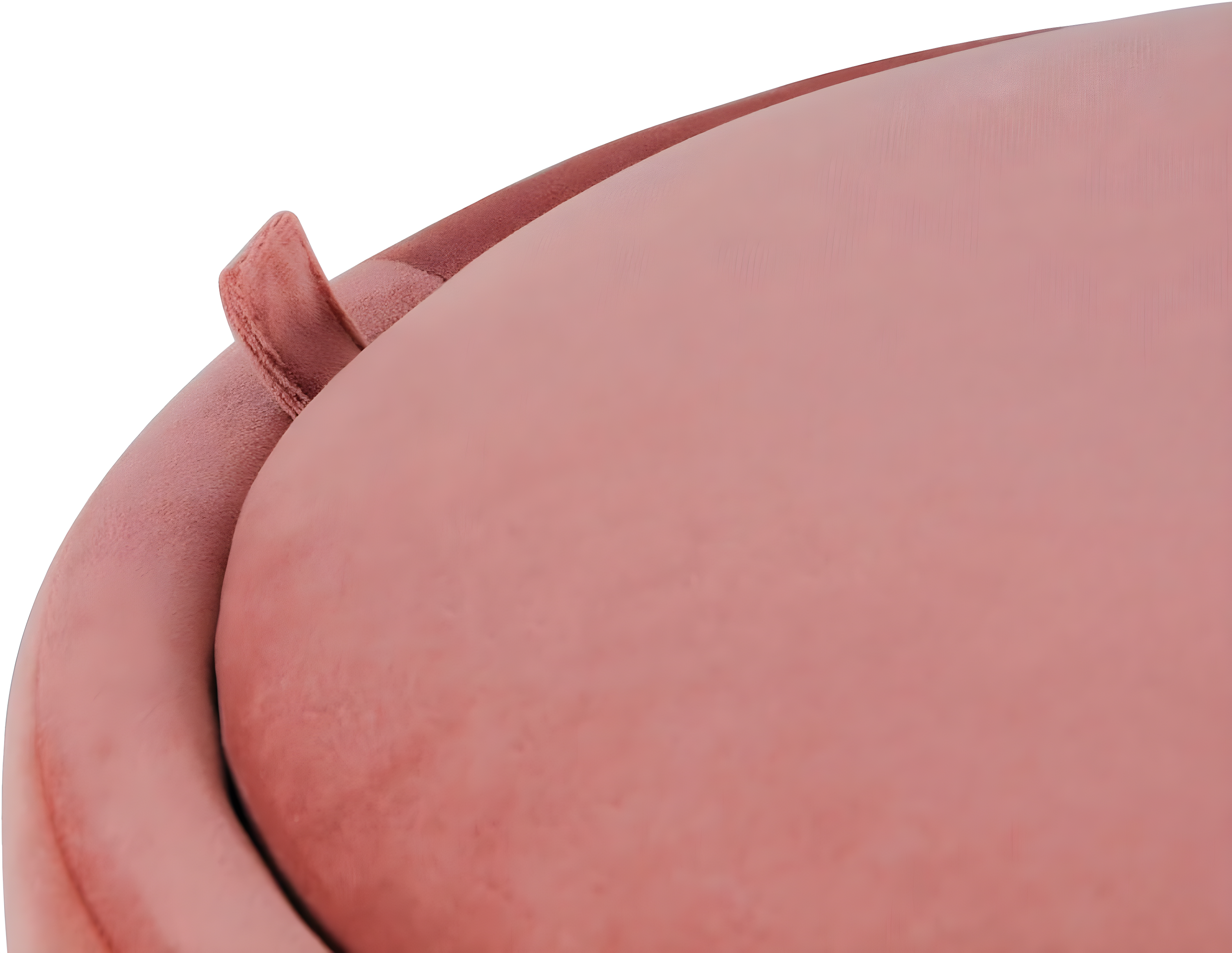 Storage Round Ottoman Blush Velvet - HomePop
