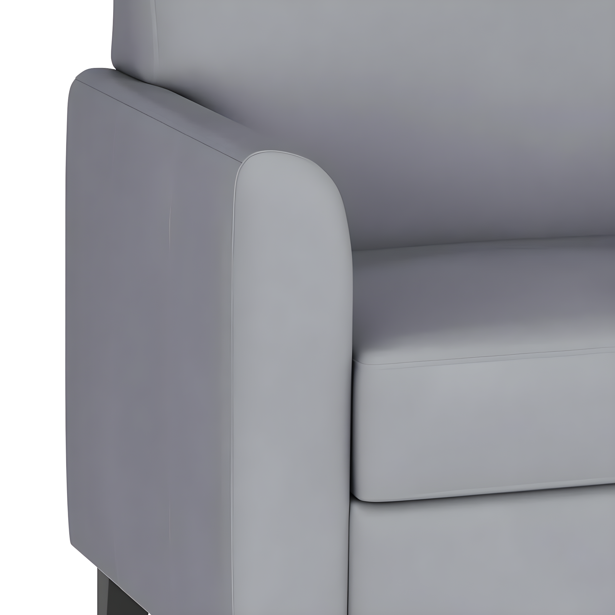 Hercules Junkersfeld 52" Modern LeatherSoft Upholstered Reception Loveseat