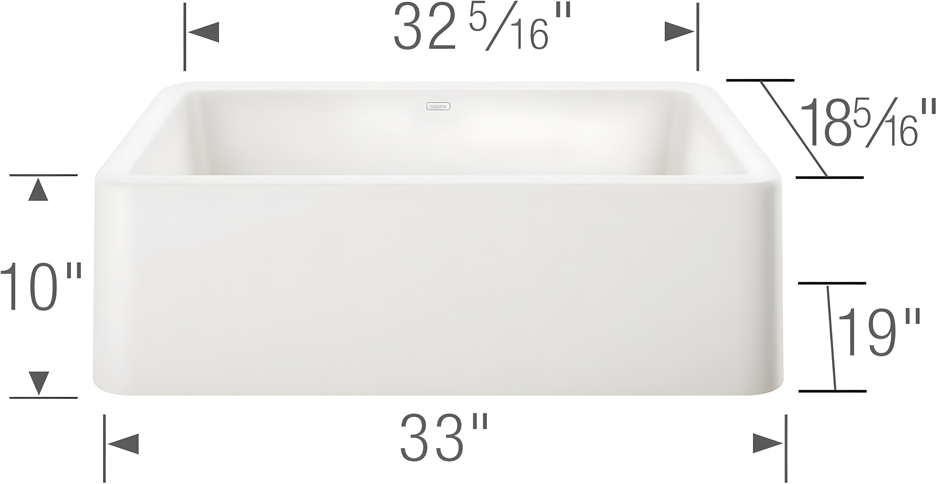 Ikon SILGRANIT 33" L x 19" W Farmhouse Sink
