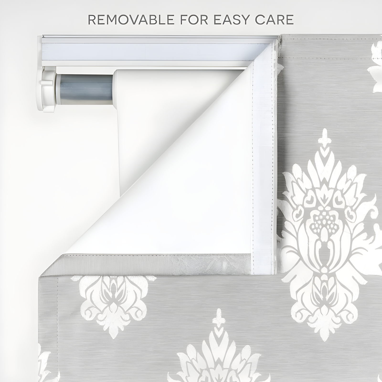 Amalgamated Textiles Exclusive Home Marseilles Damask 100% Blackout Roman Shade