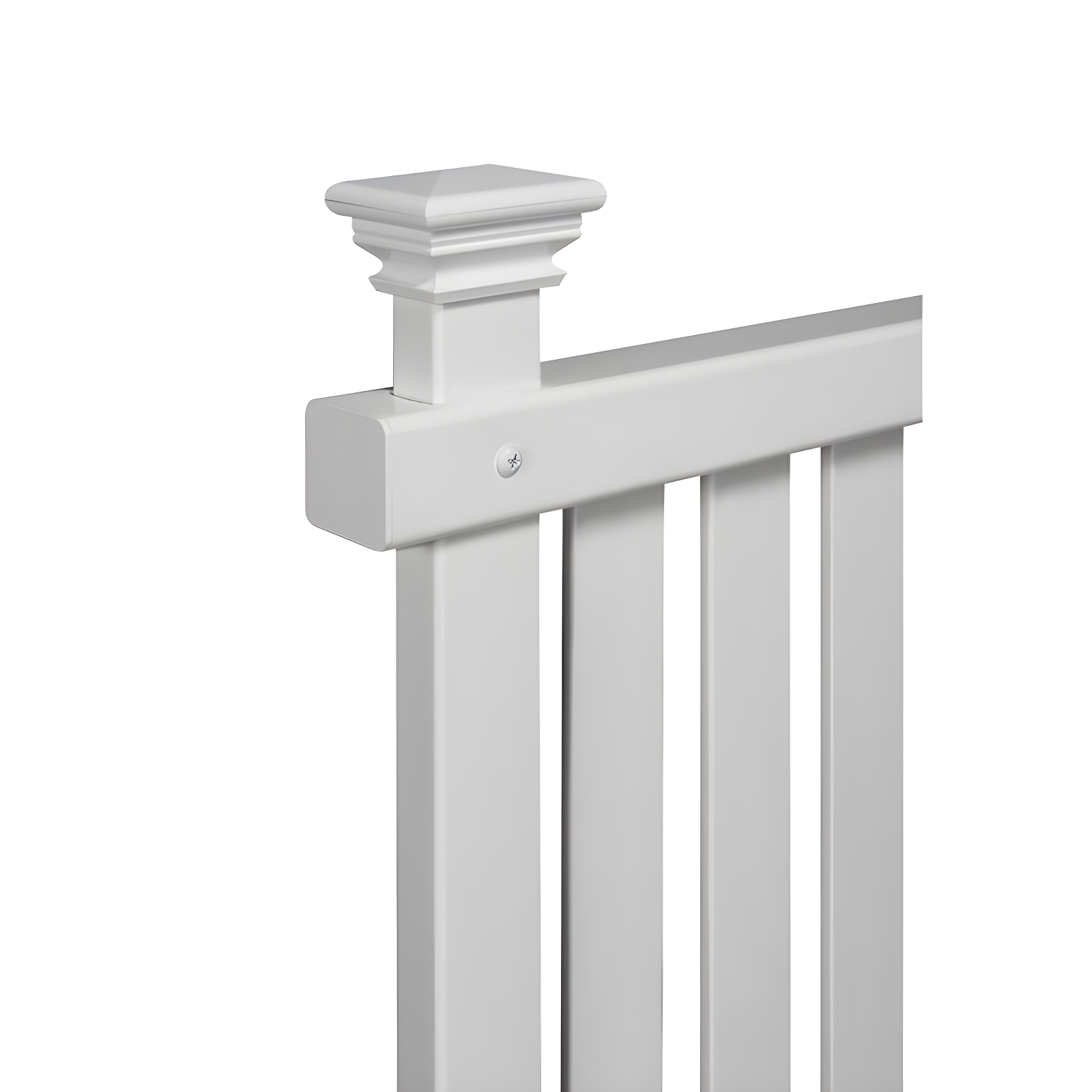 Enclo 45.5in H x 36.5in W (2 Panels) No Dig Enclo Wilmington White Vinyl Privacy Screen, Outdoor Privacy Panels, Trash Can Enclosure, Air Conditioner Fence, Pool Equipment Enclosure, ZP19008