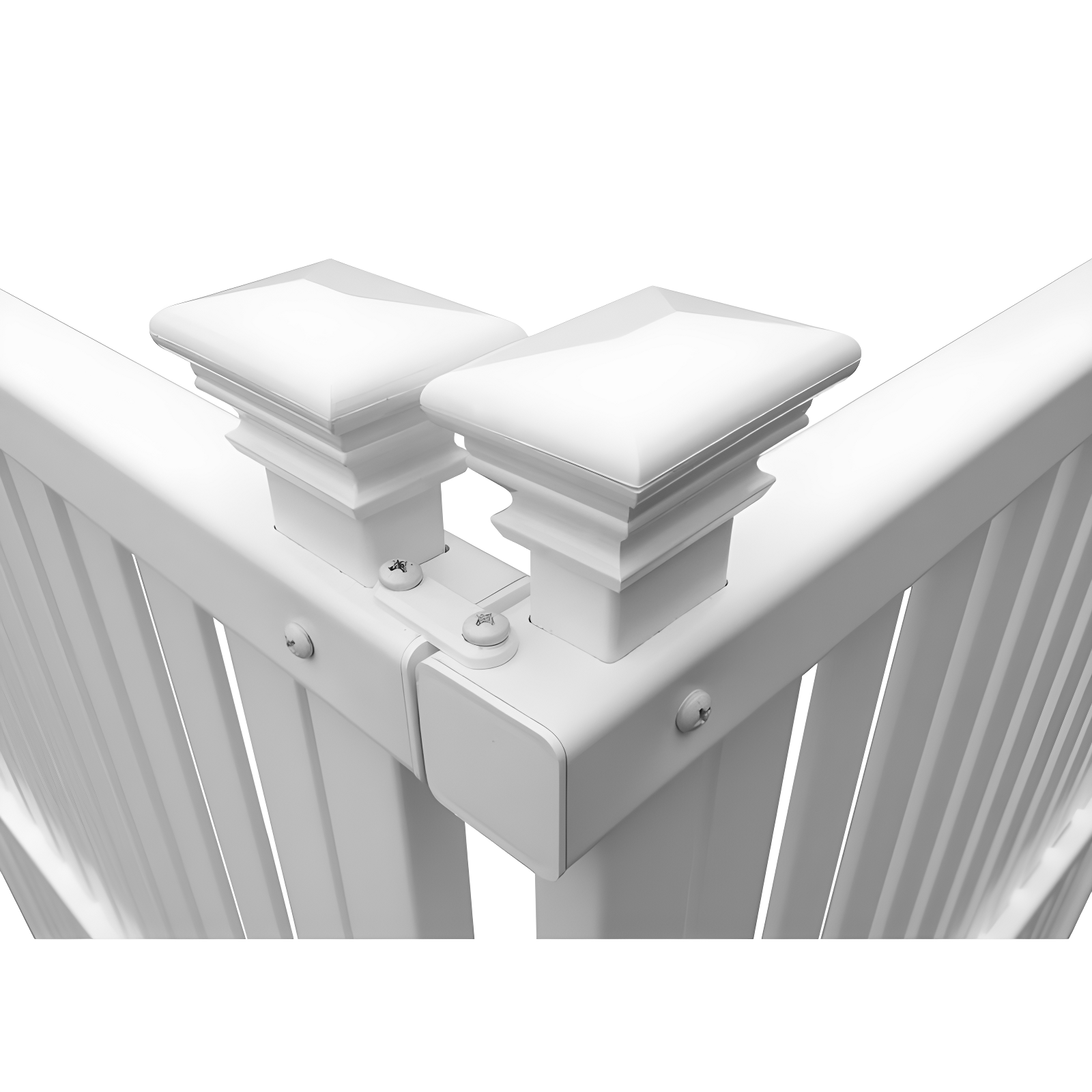 Enclo 45.5in H x 36.5in W (2 Panels) No Dig Enclo Wilmington White Vinyl Privacy Screen, Outdoor Privacy Panels, Trash Can Enclosure, Air Conditioner Fence, Pool Equipment Enclosure, ZP19008