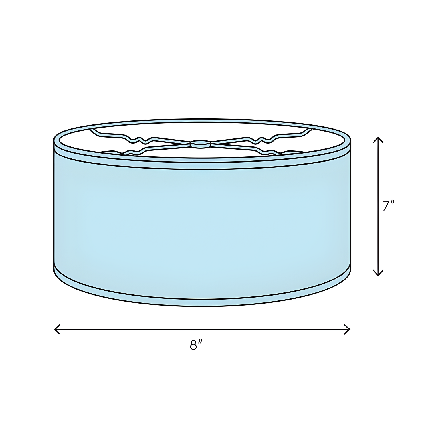 7'' H Plastic Drum Lamp Shade