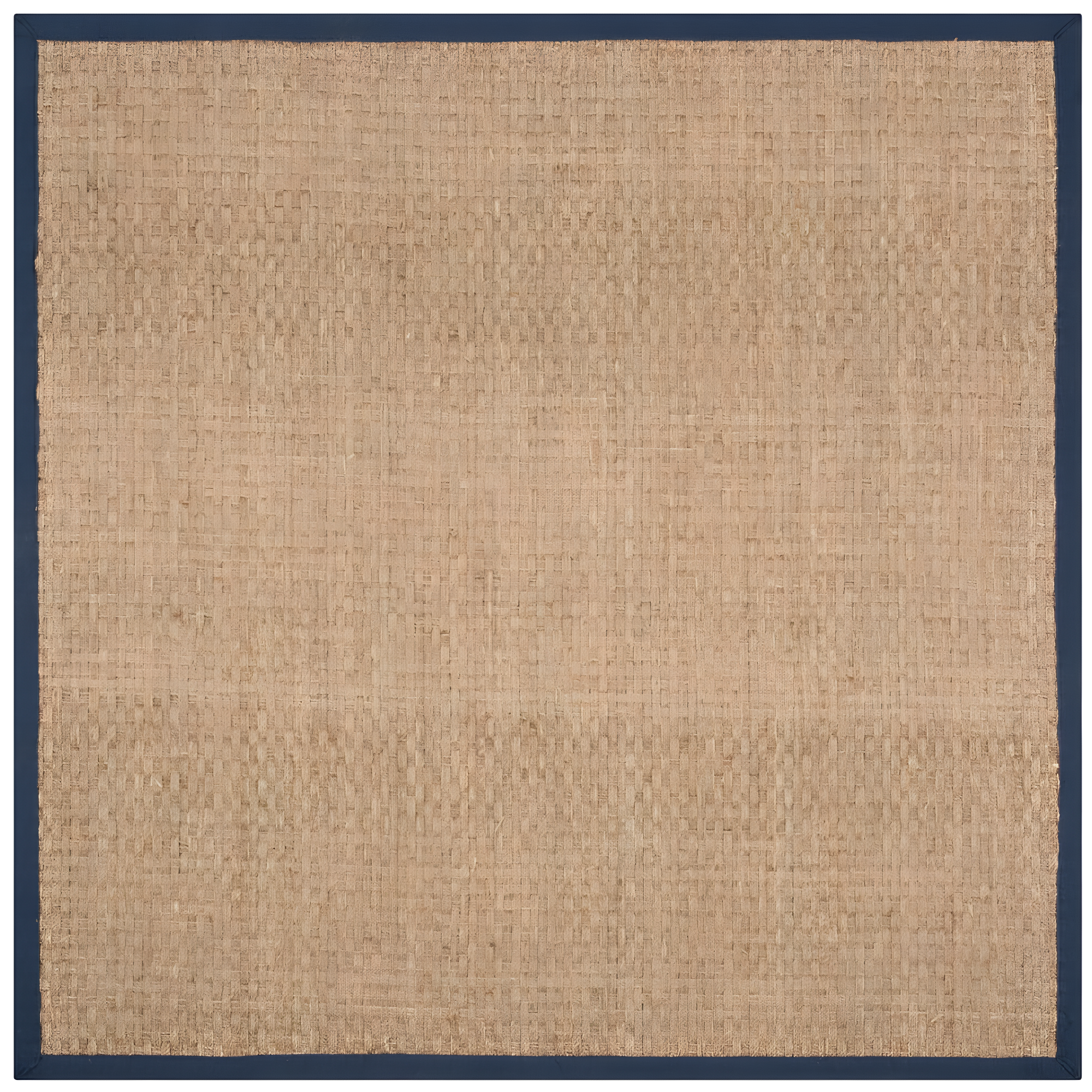 Natural Fiber NF114 Power Loomed Indoor Area Rug - Natural/Navy Blue - 6'x6' - Safavieh