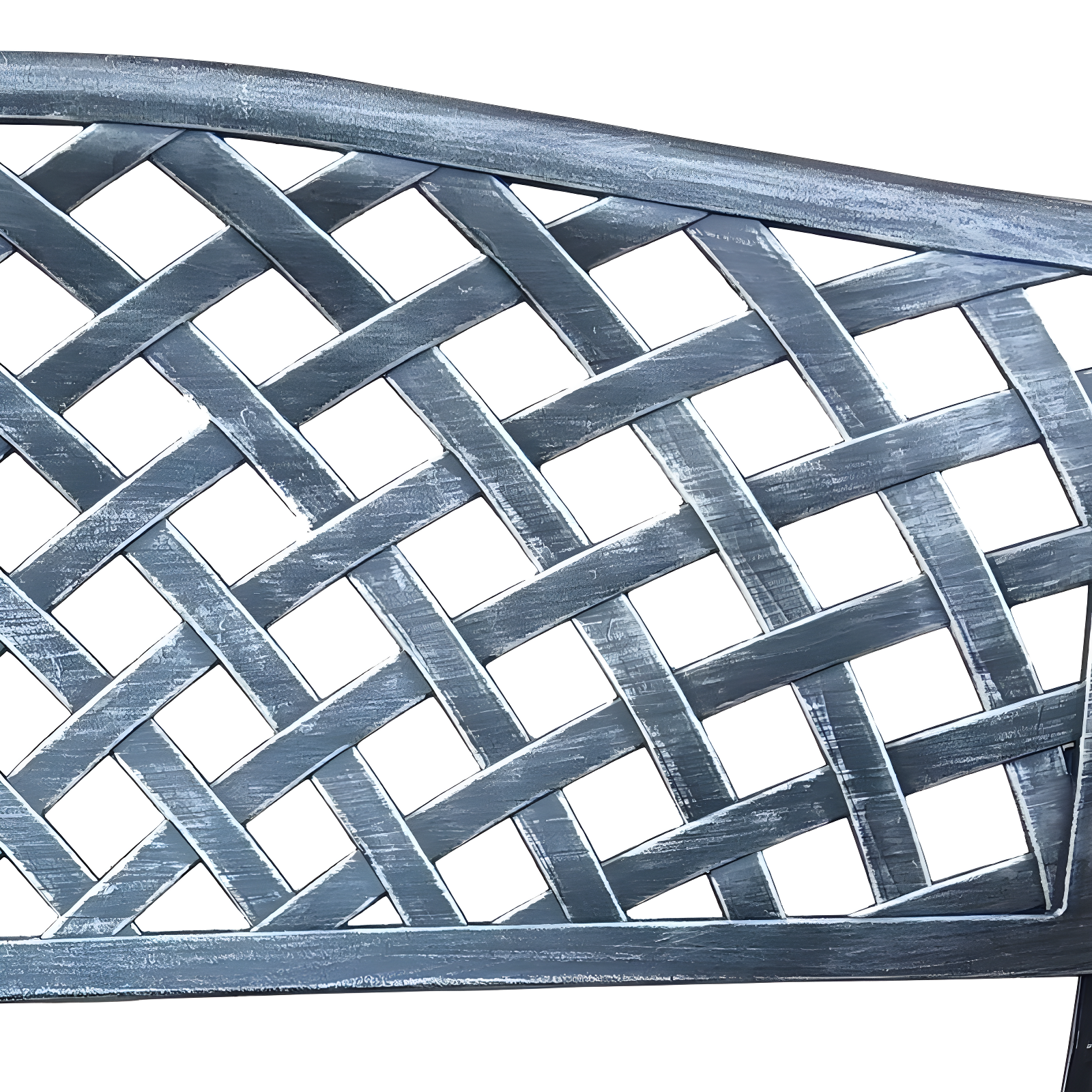 Modern Aluminum Patio Bench - Gray - Oakland Living