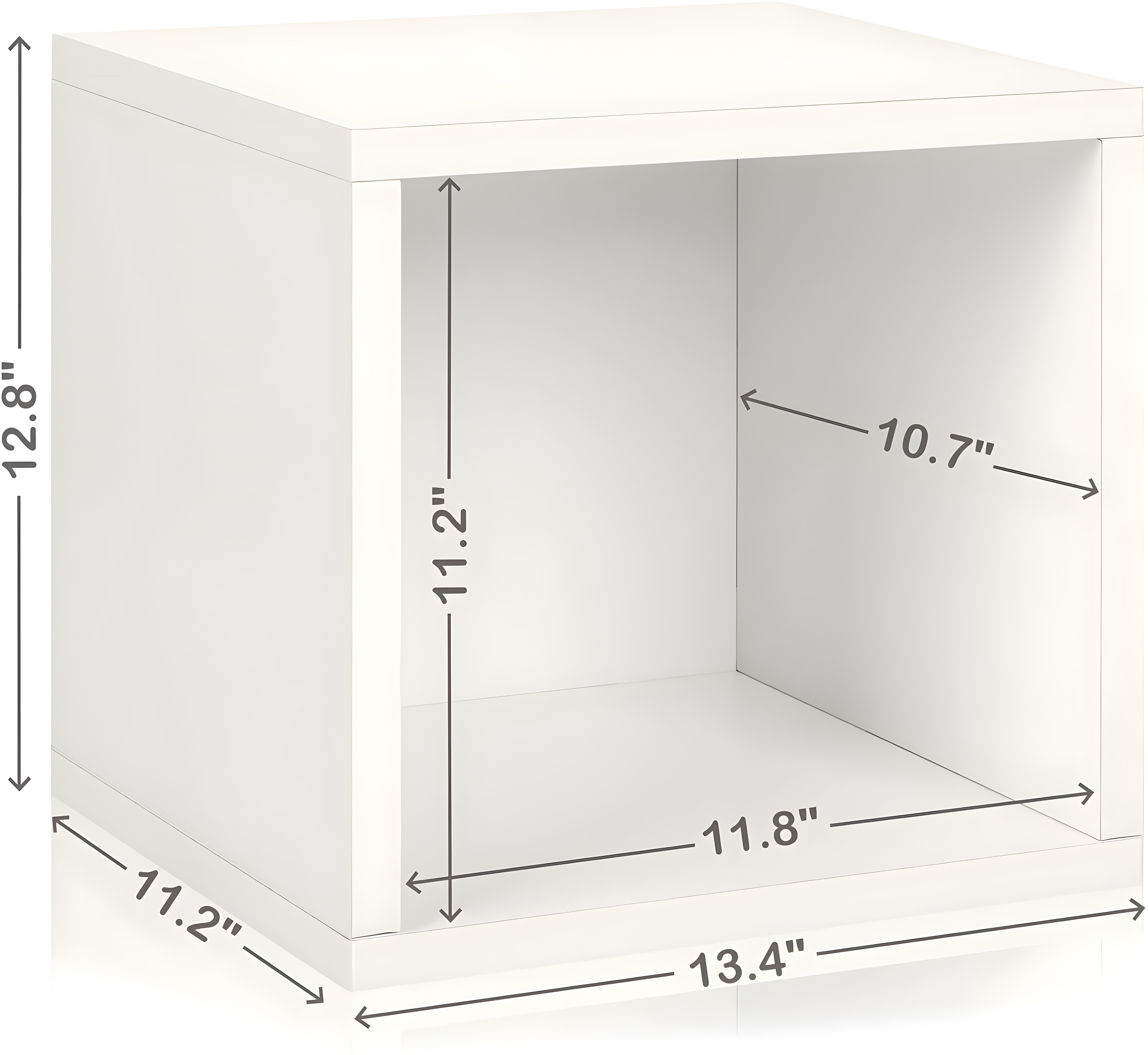 Way Basics Eco Stackable Storage Cube and Cubby Organizer, White