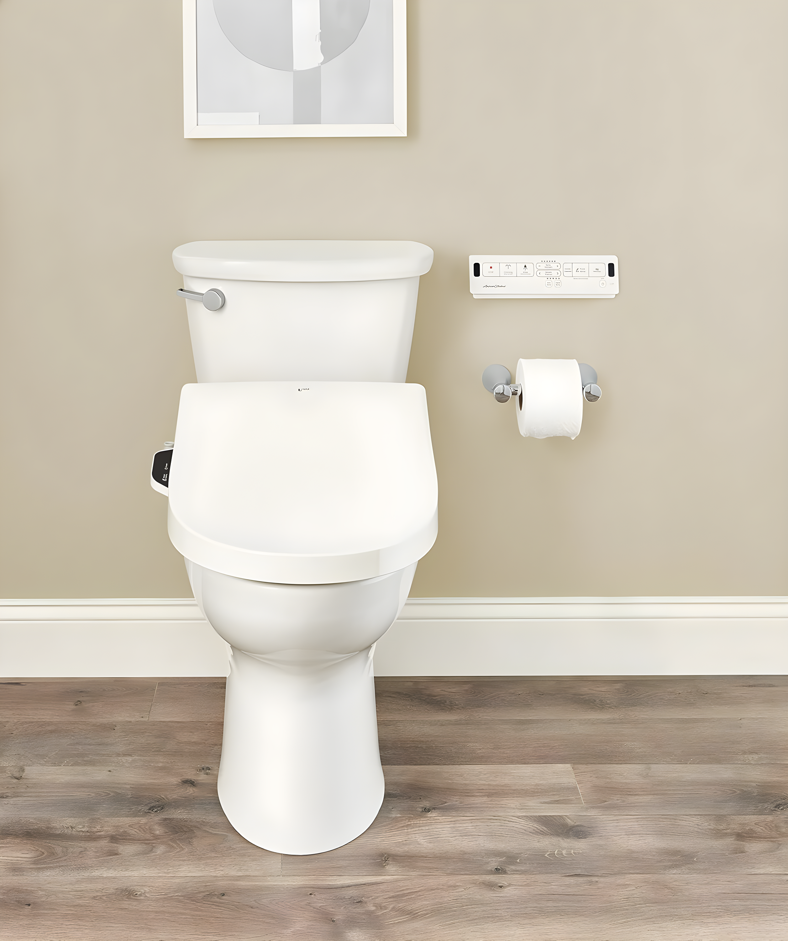 American Standard 8012A70GRC-415 INAX Heated Shower Toilet Bidet Seat with Remote Control + Dual Nozzle, White