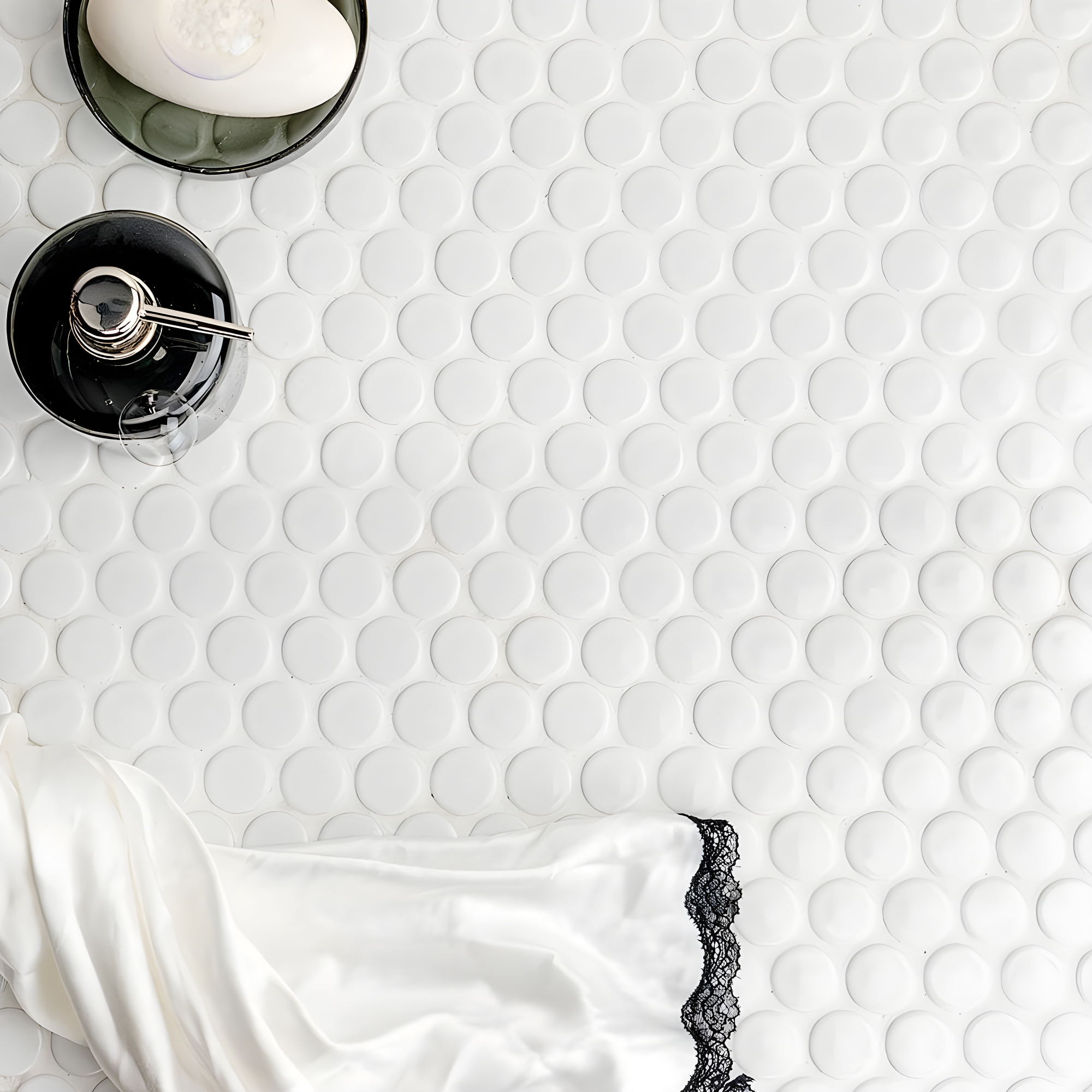 Zen 12.32'' W x 12.99'' L Ceramic Penny Round Mosaic Floor and Wall Tile (1.11 sq. ft./ each)