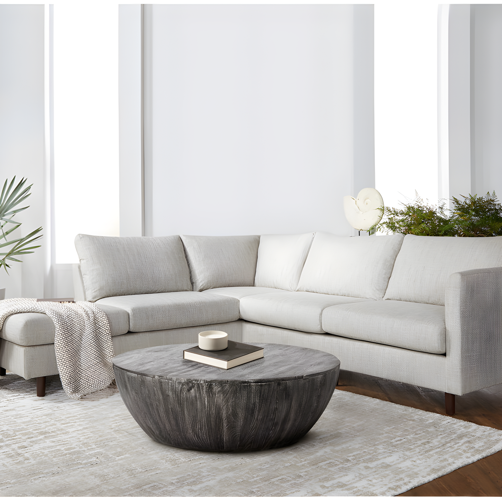 Teasdale Solid Wood Single Drum Coffee Table