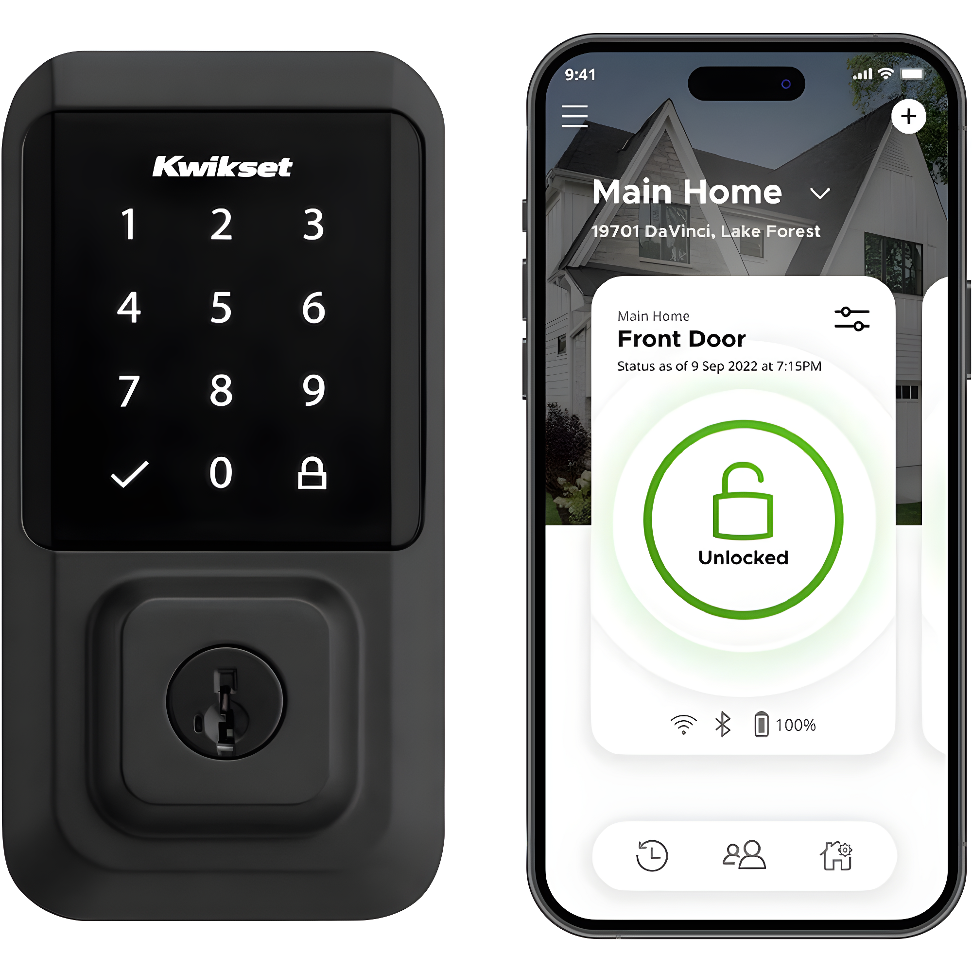 Halo Wi-Fi Smart Lock Touchscreen Single Cylinder Deadbolt with Smartkey Security