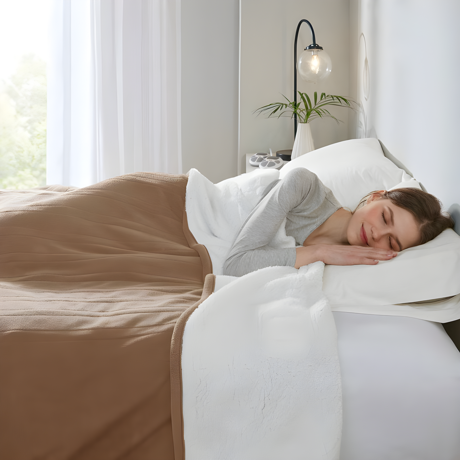 Serta Fleece to Sherpa Heated Blanket