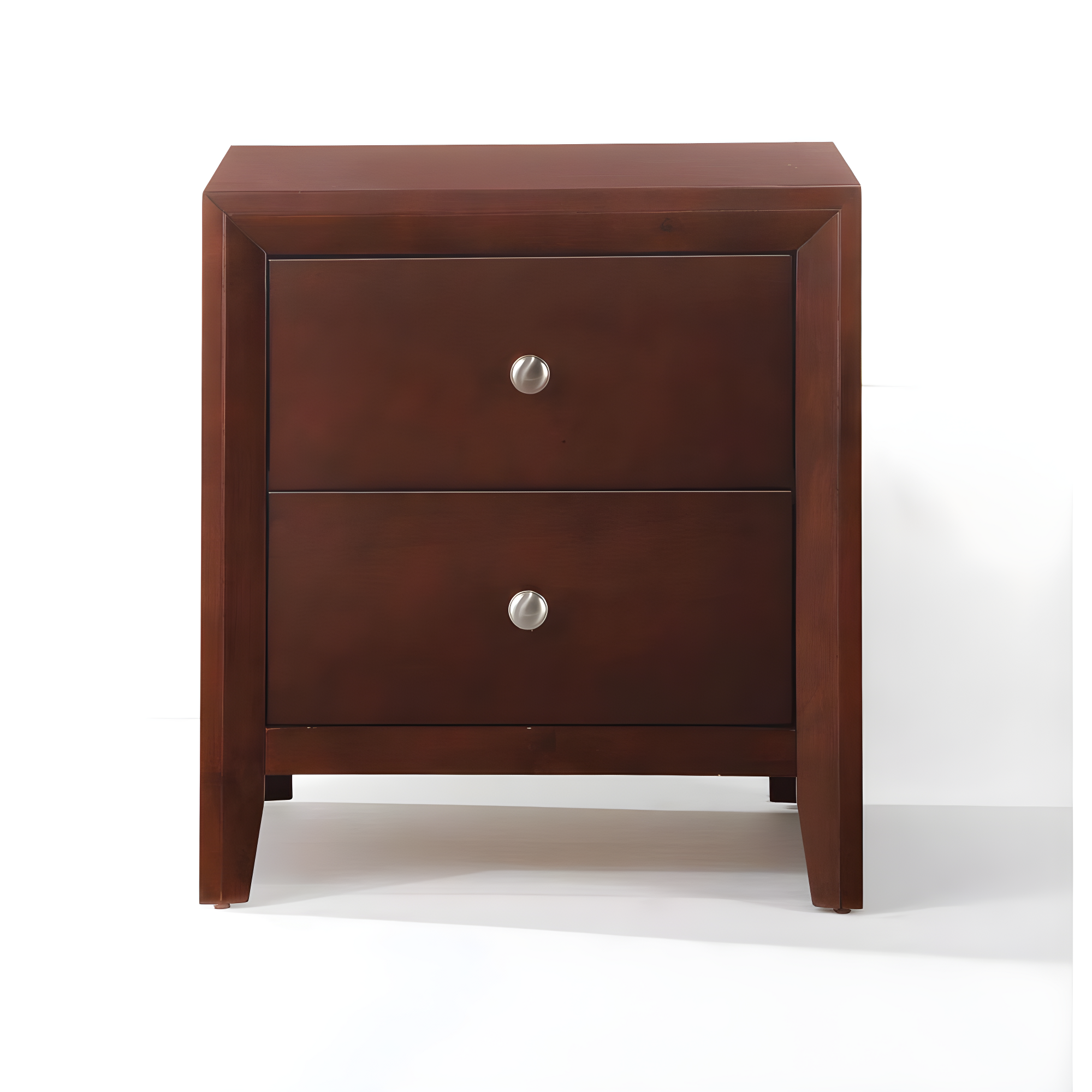 22" Ilana Nightstand Brown Cherry - Acme Furniture: Wood Composite, No Assembly, Meets ASTM Safety Standards