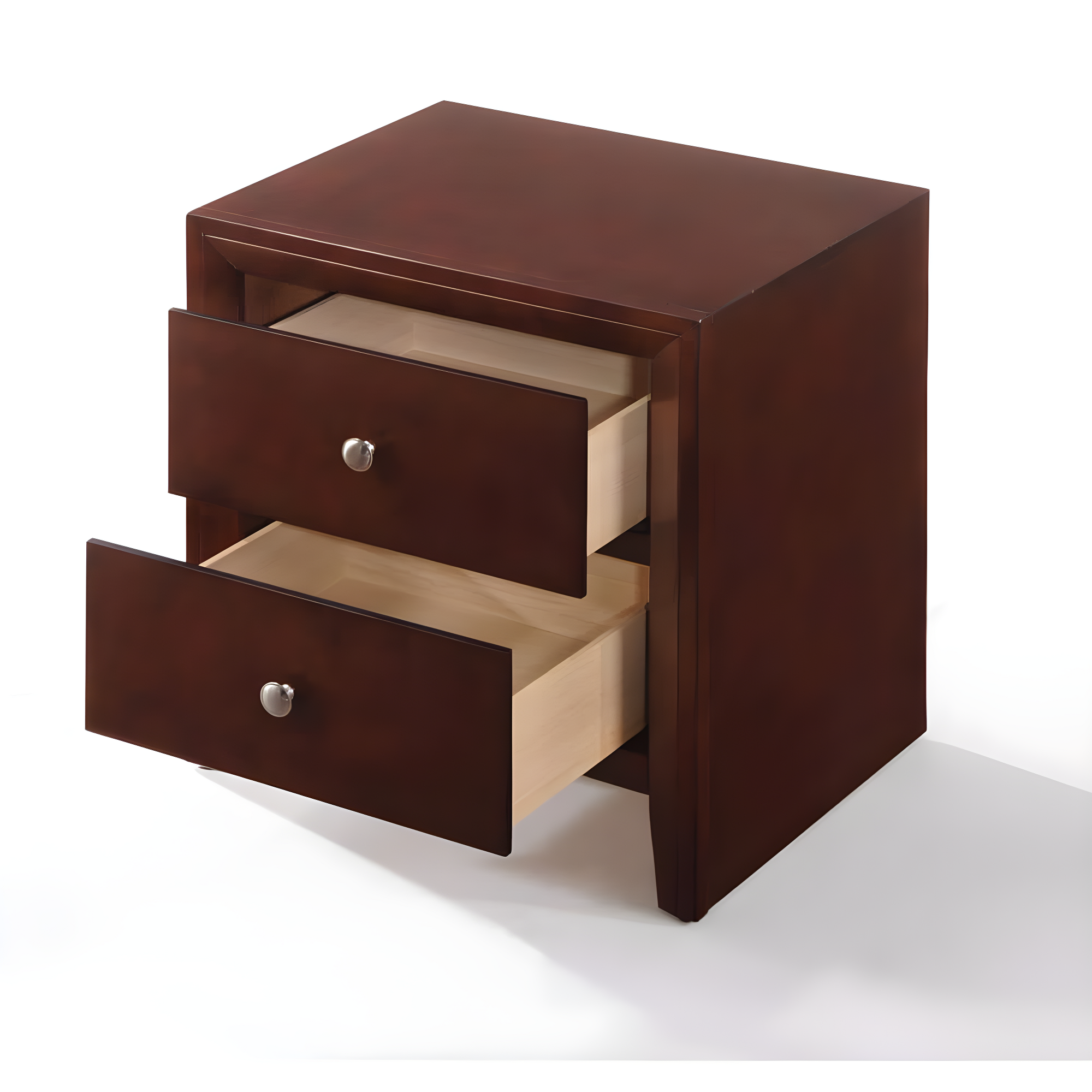 22" Ilana Nightstand Brown Cherry - Acme Furniture: Wood Composite, No Assembly, Meets ASTM Safety Standards