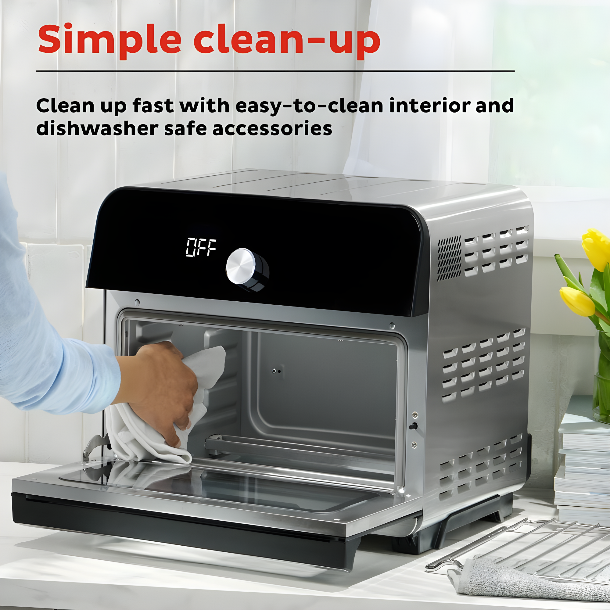 Instant Pot Omni Plus 18L Air Fryer Toaster Oven 10-in-1 Combo, Rotisserie Oven, Deep Fryer, Oil-less Mini Cooker, Convection Oven, Dehydrator, Roaster, Warmer, Reheater, Pizza Oven