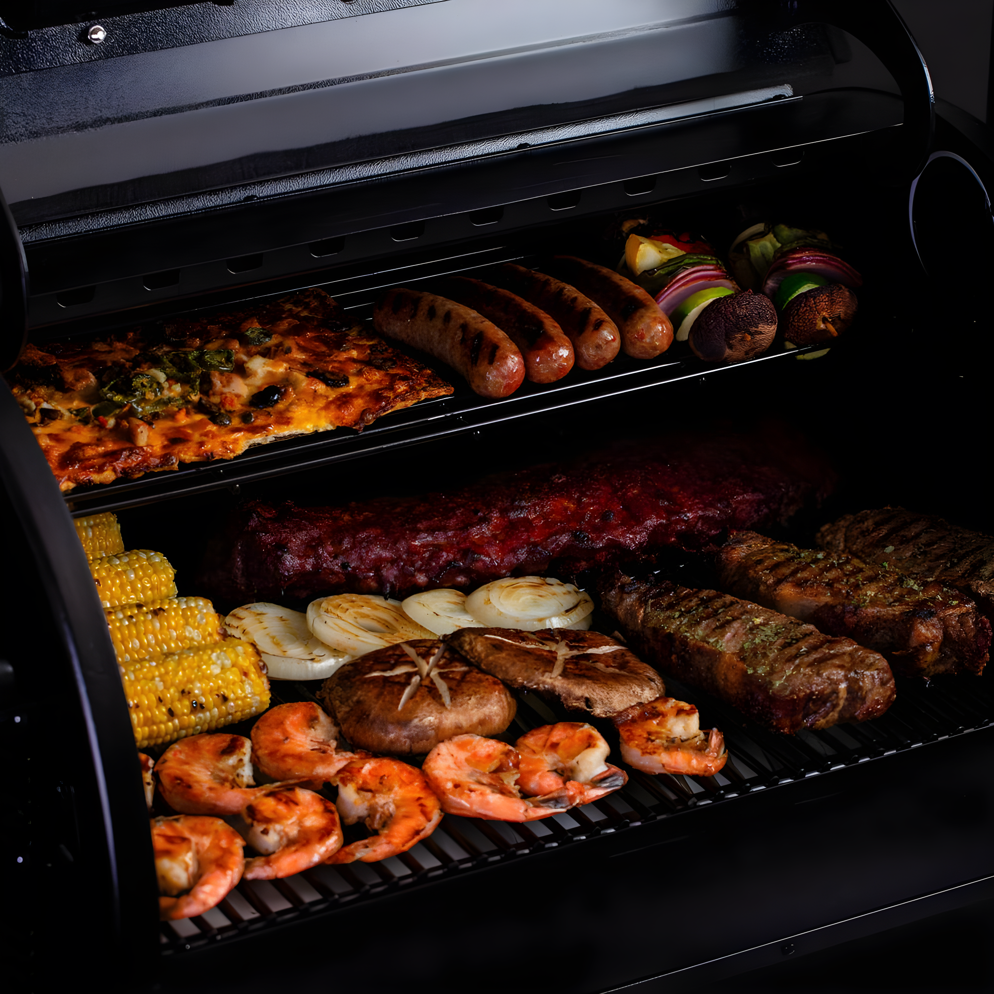 Asmoke 700 sg. in. Skylights Wood Pellet Grill