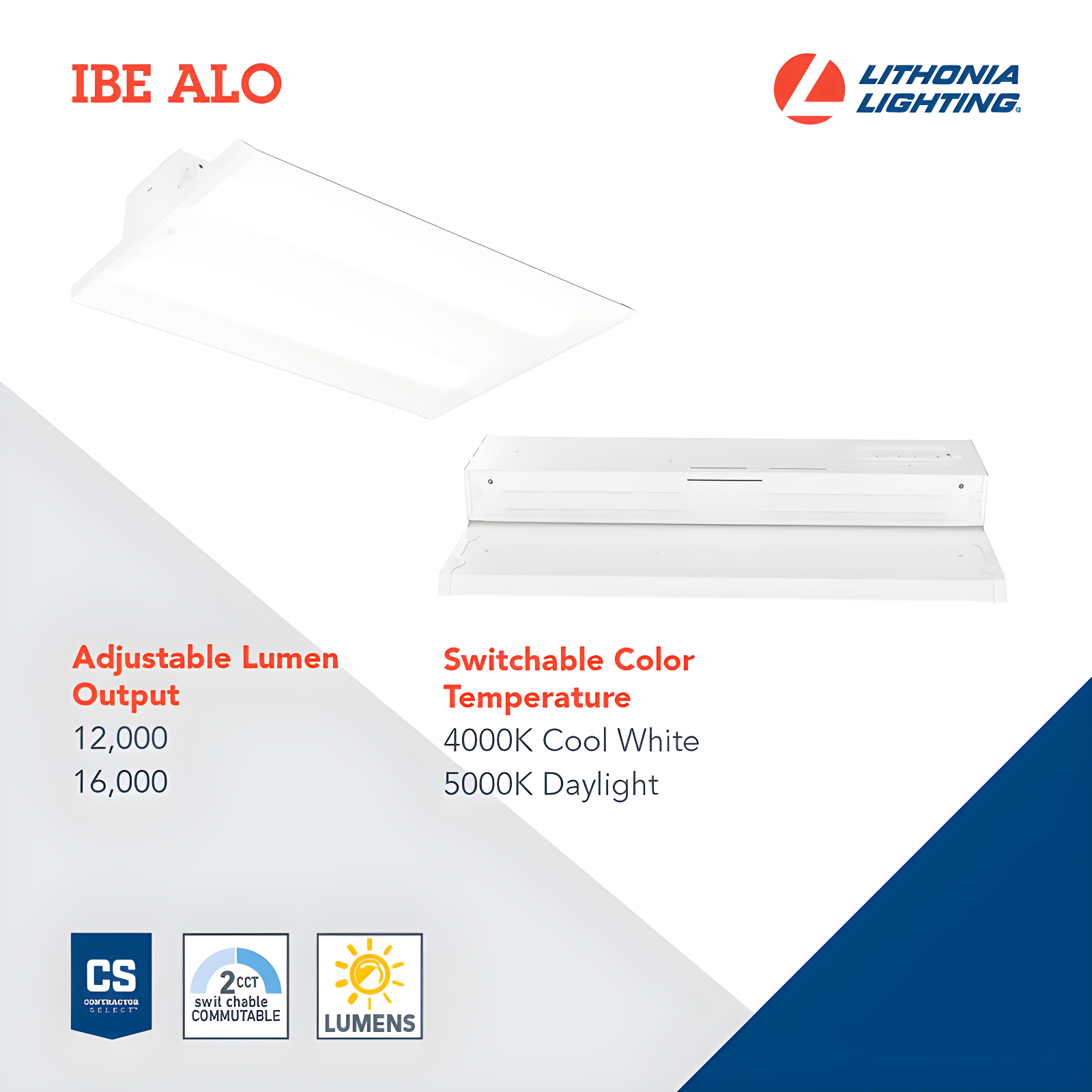 Lithonia Lighting Dimmable Rectangle High Bay Ceiling Light
