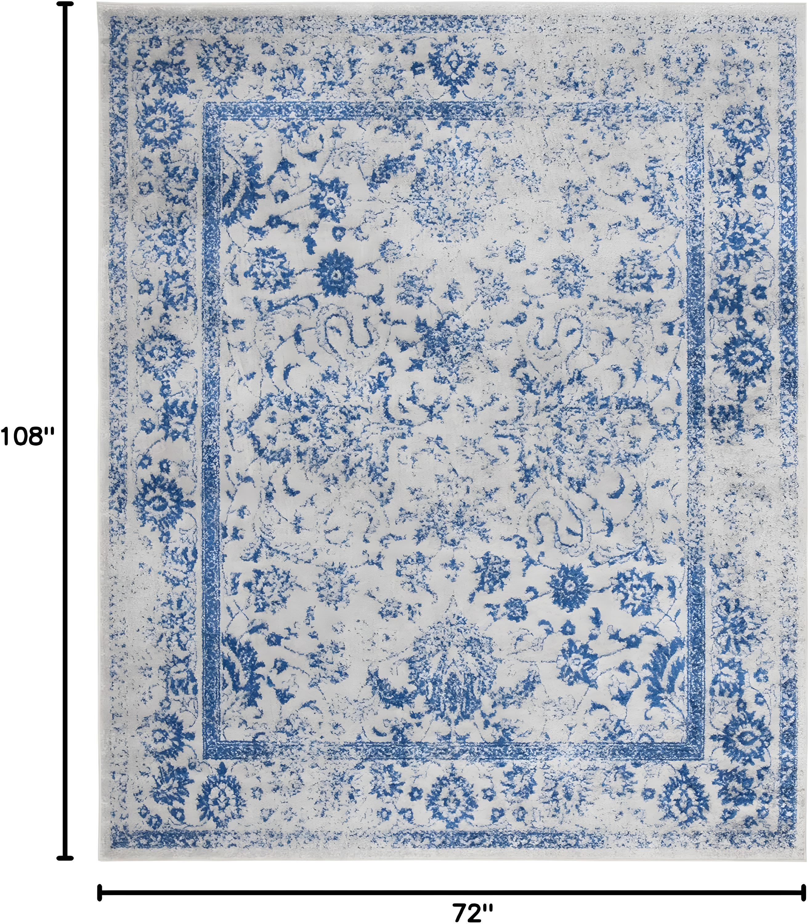 Adirondack ADR109 Machine Made Indoor Area Rug - Grey/Blue - 6'x9' - Safavieh