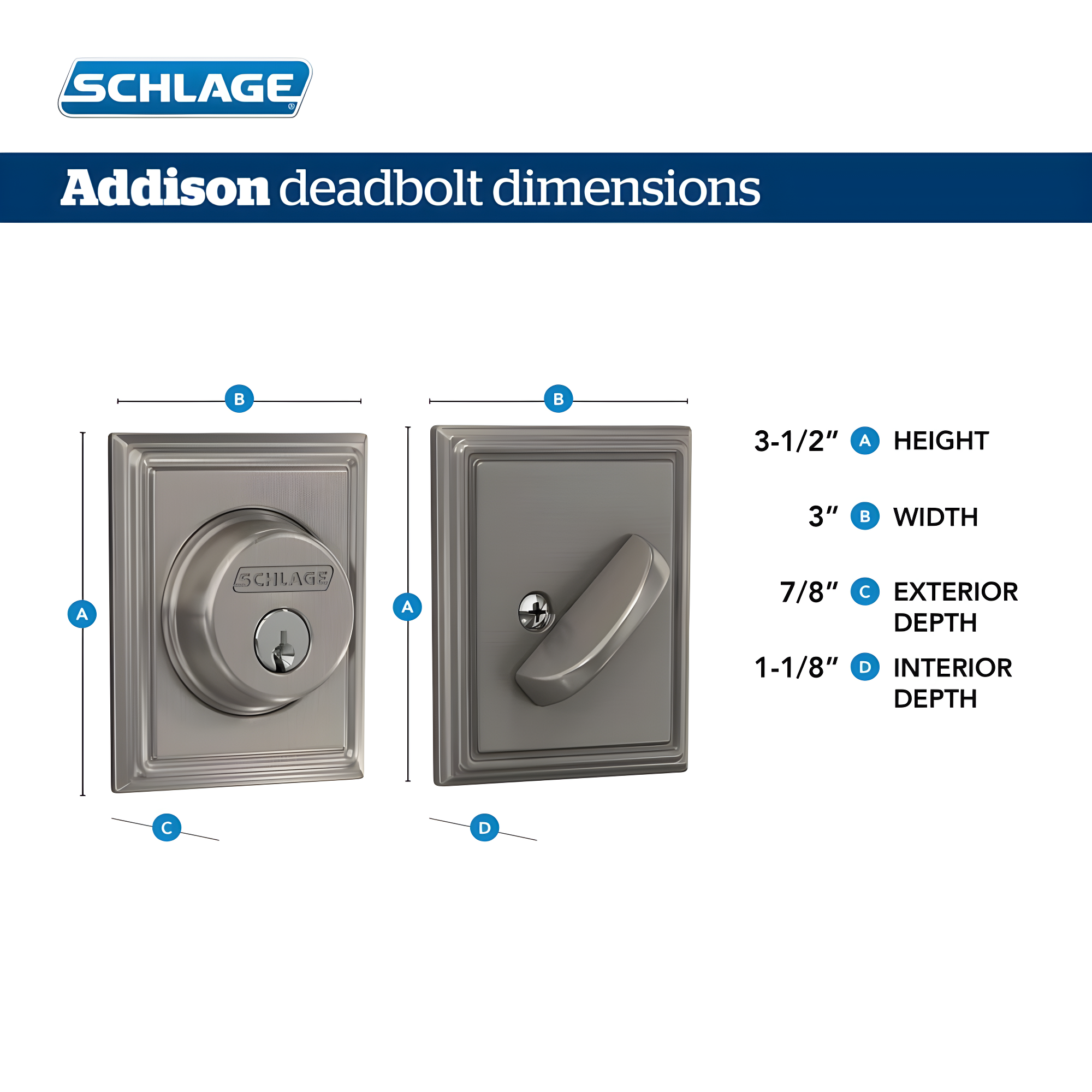 Addison Single Cylinder Deadbolt