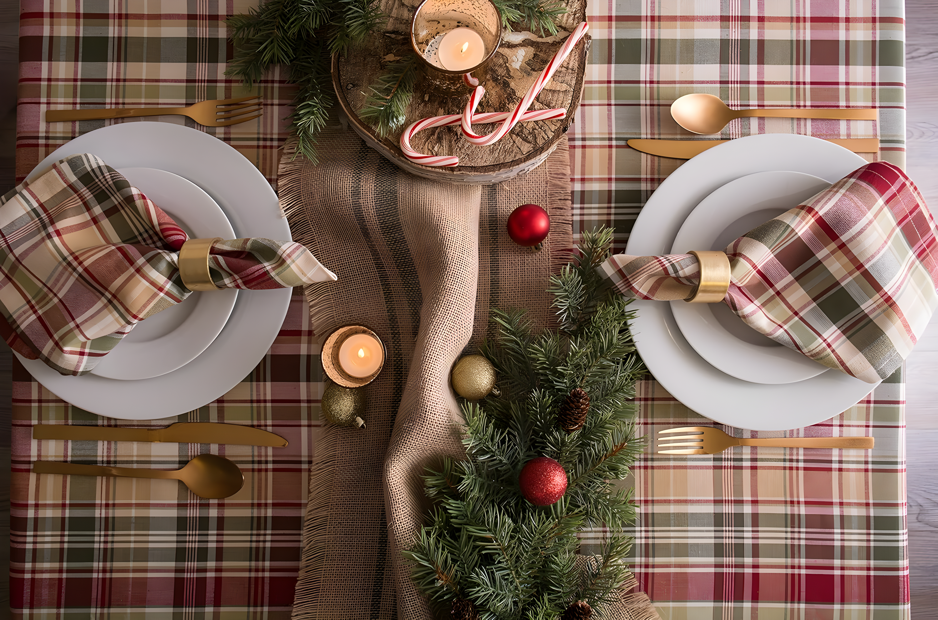 Valadez Plaid 100% Cotton Round Tablecloth