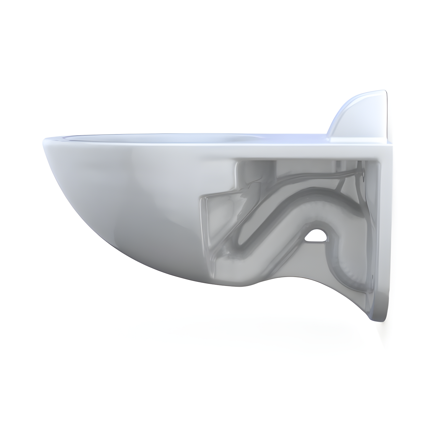 Tornado Flush Commercial Flushometer Wall-Mounted Toilet, Elongated, Cotton White