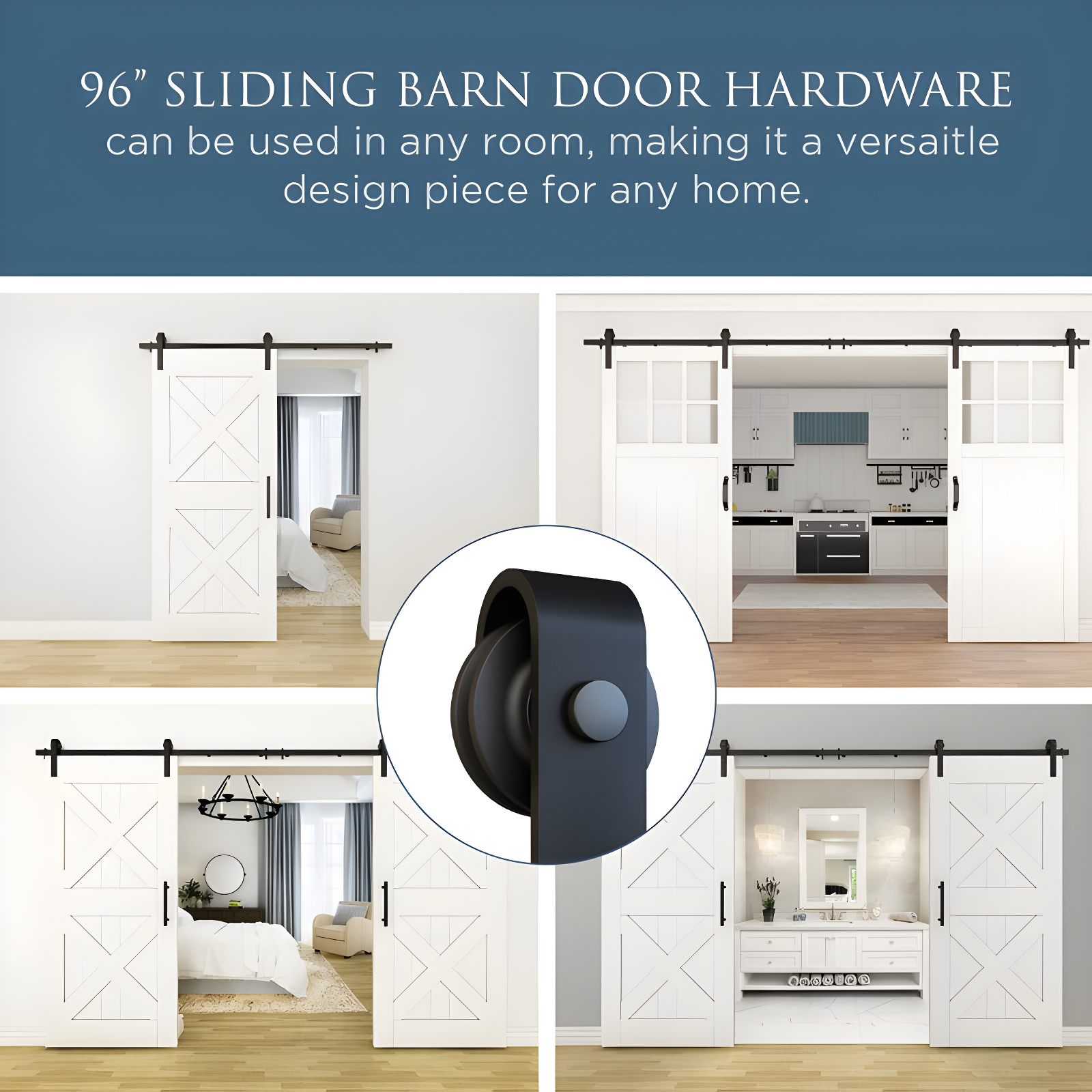National Hardware Standard Single Barn Door Hardware Kit