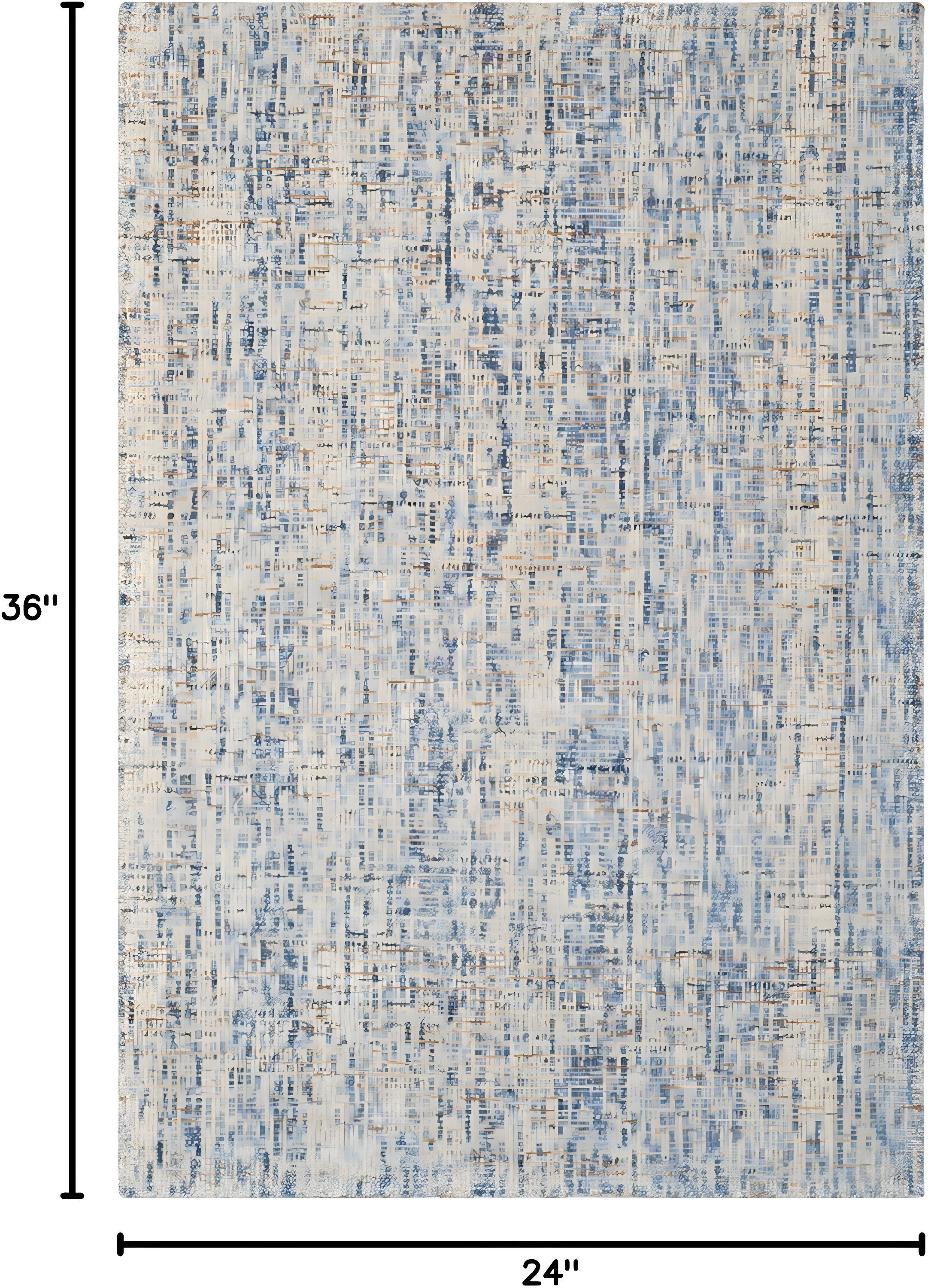 Abstract ABT468 Handmade Indoor Accent Rug - Dark Blue/Rust - 2'x3' - Safavieh